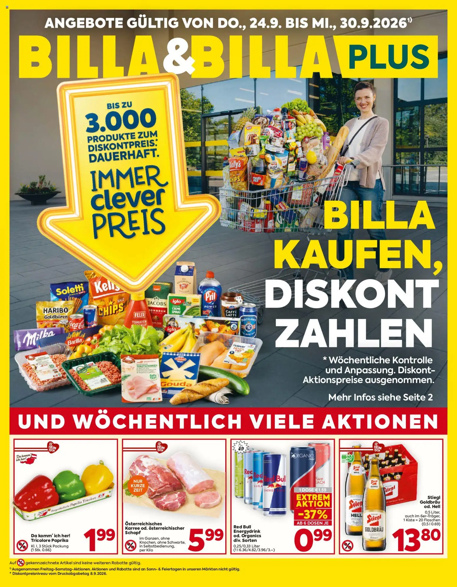 Billa Flugblatt gültig ab 24.09.2026 | Seite: 1