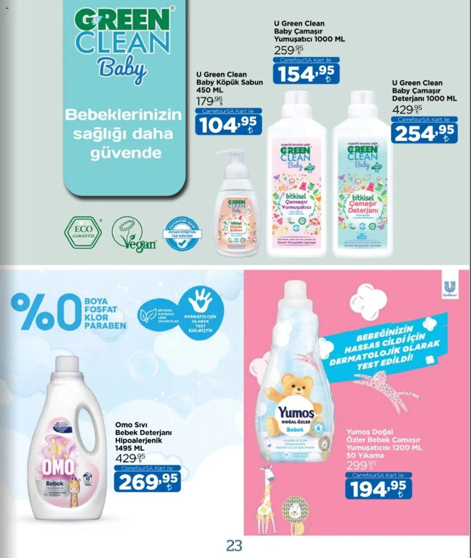 CarrefourSA - Katalog Bebek - 12 Ekim 2026 tarihinden itibaren geçerlidir | Sayfa: 23 | Ürünler: Sabun, Çamaşır deterjanı, Yumuşatıcı