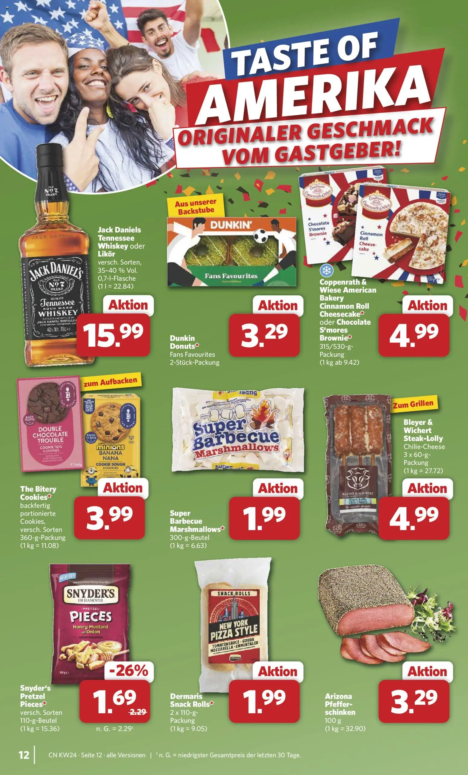 Combi Prospekt – gültig ab 08.06.2026 | Seite: 12 | Produkte: Mozzarella, Schinken, Pizza, Whiskey