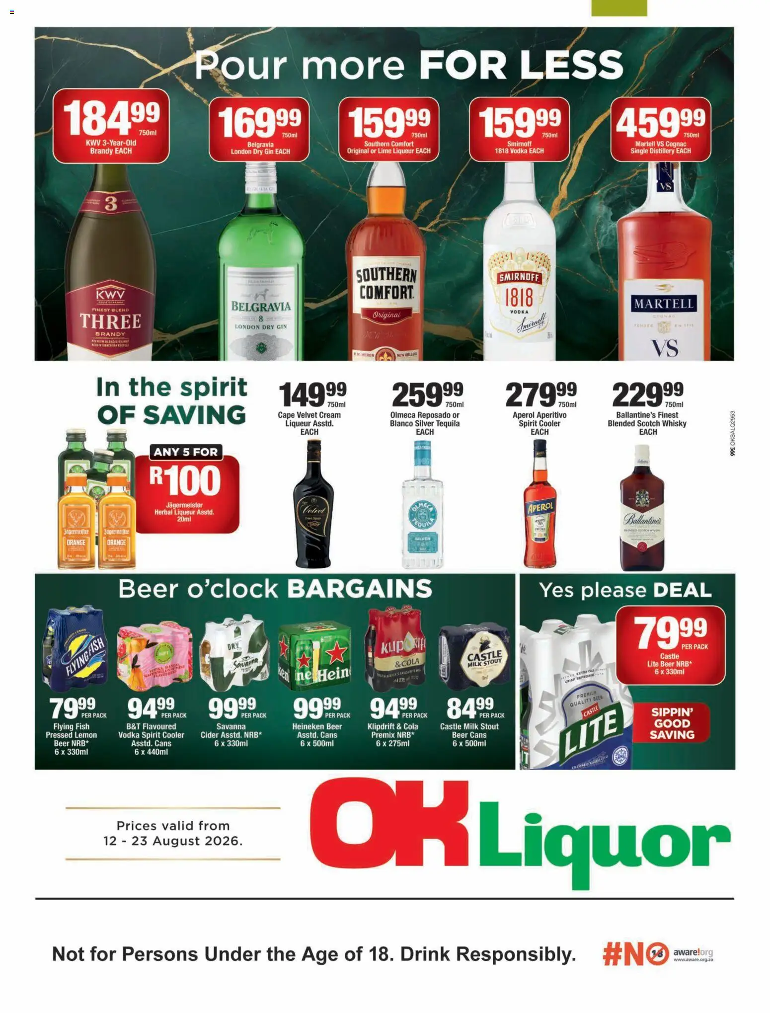 New OK Foods catalogue – valid from 12/08/2026 | Page: 1 | Products: Brandy, Cooler, Milk, Lemon