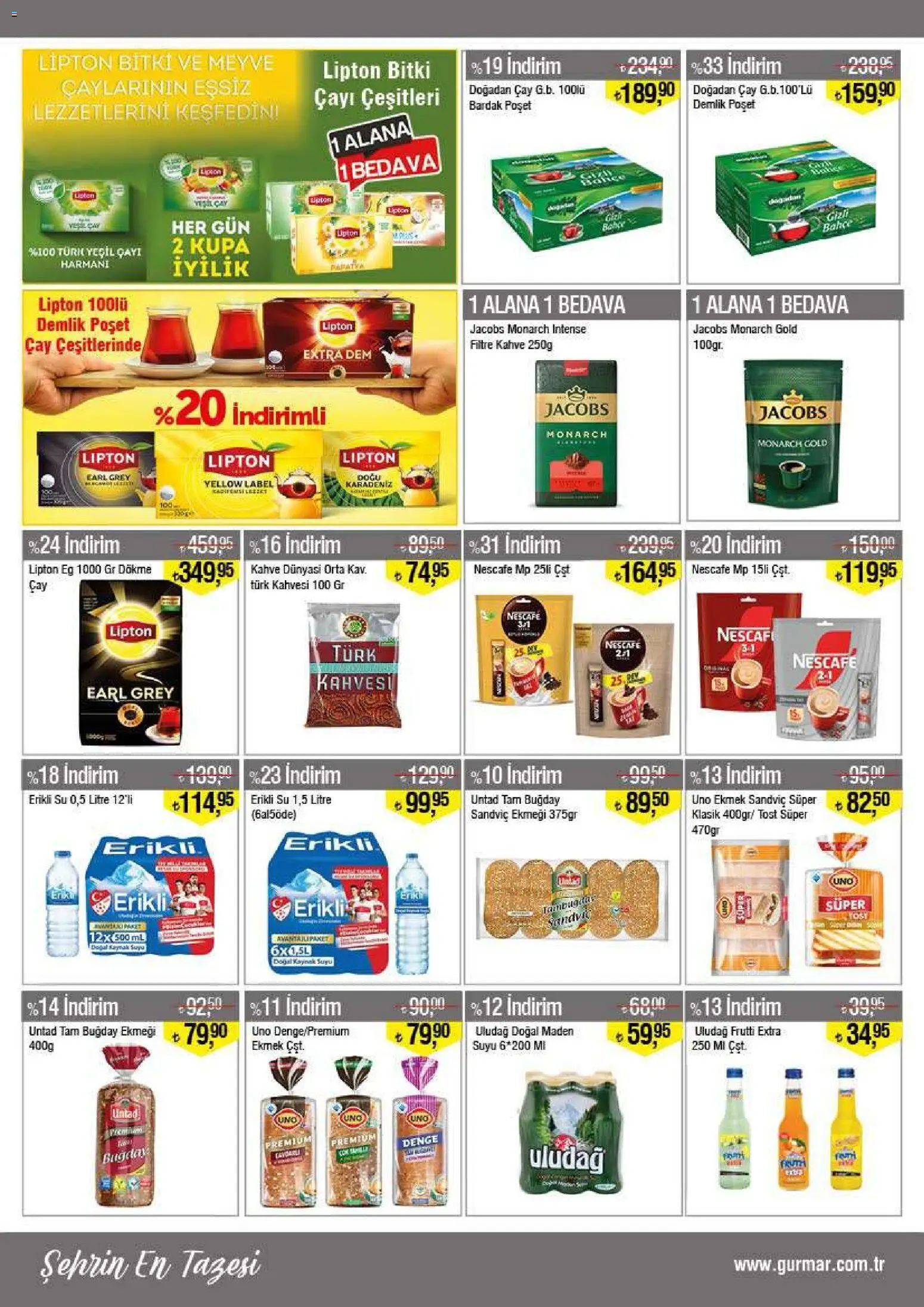 Gürmar Katalog - 01 Temmuz 2026 tarihinden itibaren geçerlidir | Sayfa: 9 | Ürünler: Ekmek, Kahve, Su, Zselatin