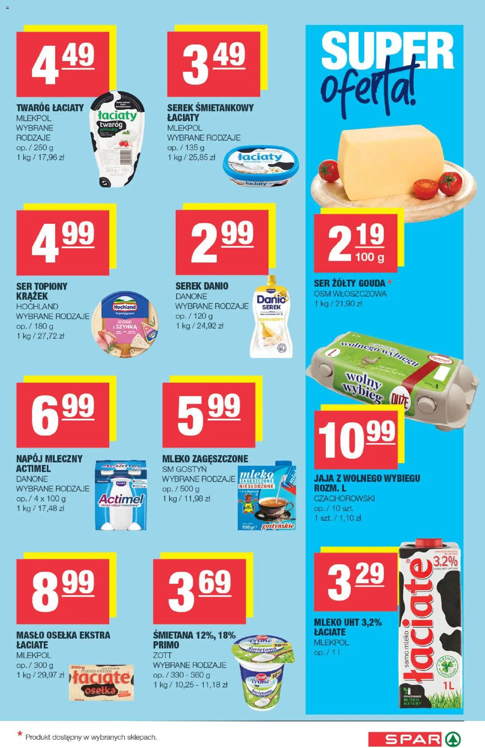 Spar gazetka od 21.10.2026 | Strona: 3 | Produkty: Szynka, Ser, Mleko UHT, Jaja
