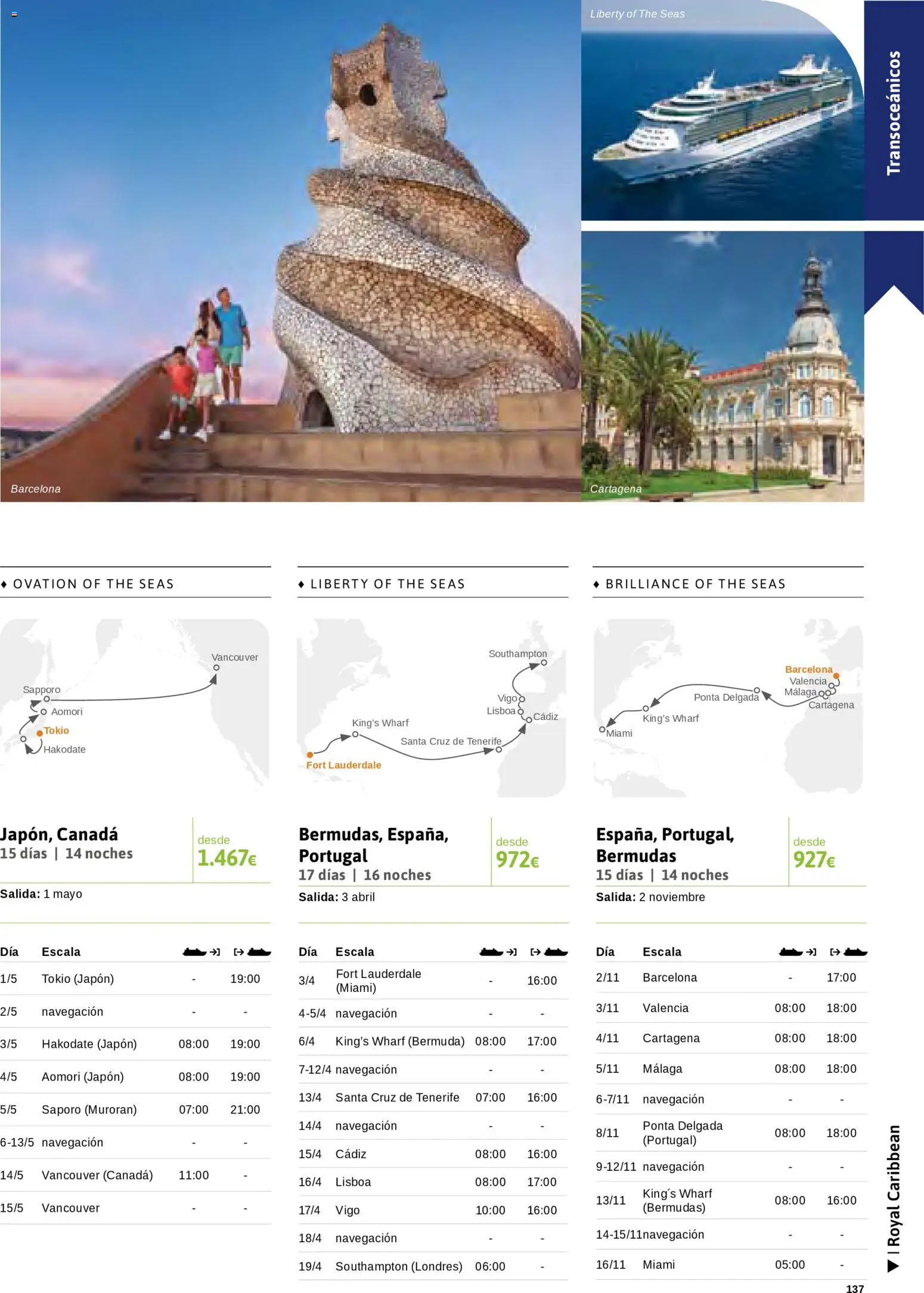 Viajes El Corte Inglés Cruceros marítimos │ válido desde el 01/01/2026 | Página: 138 | Productos: Bermudas, Navegación
