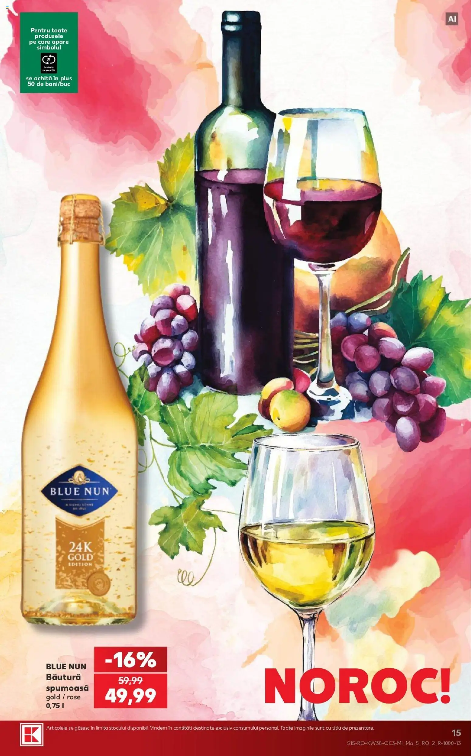 Kaufland RO akciós ujság - amely érvényes a következő dátumtól: 2026.09.16. | Oldal: 15 | Termékek: Rosé