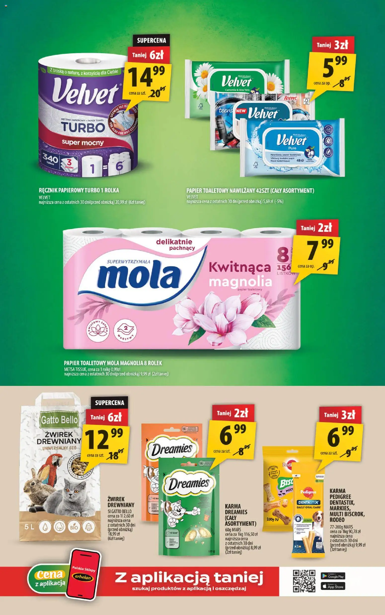 Arhelan gazetka od 03.07.2026 | Strona: 17 | Produkty: Papier toaletowy, Pedigree, Żwirek drewniany, Ręcznik papierowy
