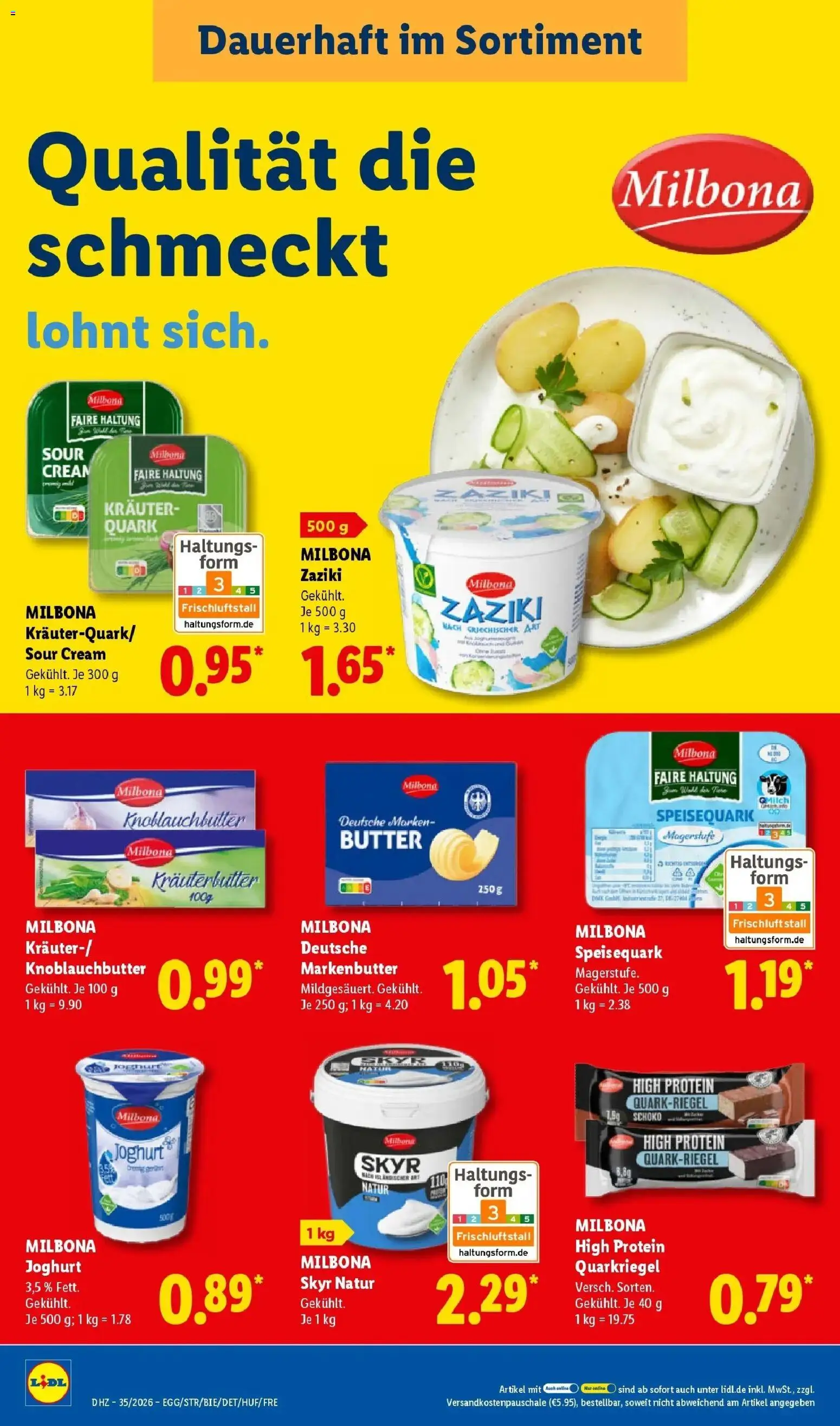 Lidl Prospekt Villingen-schwenningen (ab 24.08.2026) zum Blättern » Angebote | Seite: 16 | Produkte: Butter, Joghurt, Skyr, Speisequark