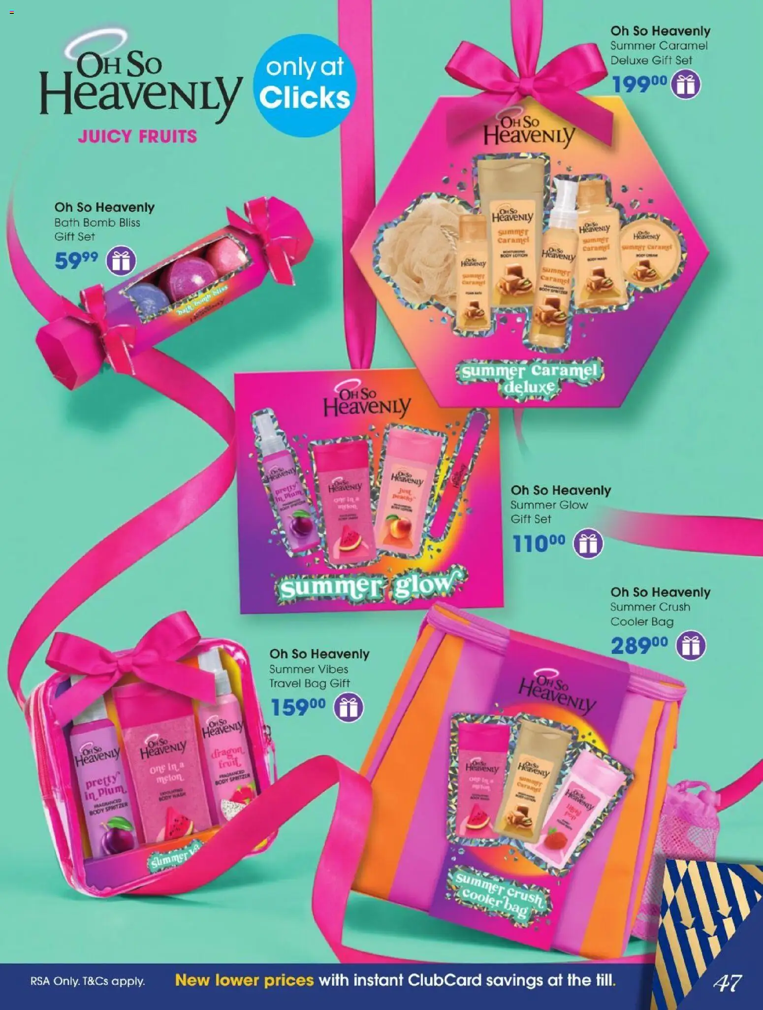 New Clicks catalogue – valid from 27/10/2026 | Page: 47 | Products: Travel bag, Bath, Cooler, Caramel