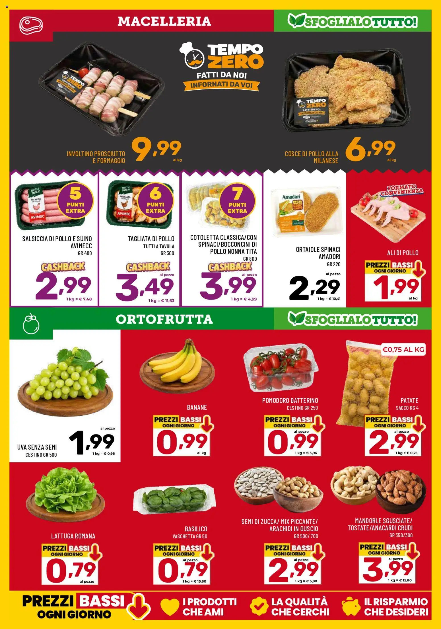 Volantino Il Centesimo del 21/08/2026 | Pagina: 5 | Prodotti: Banane, Formaggio, Uva senza semi, Lattuga romana
