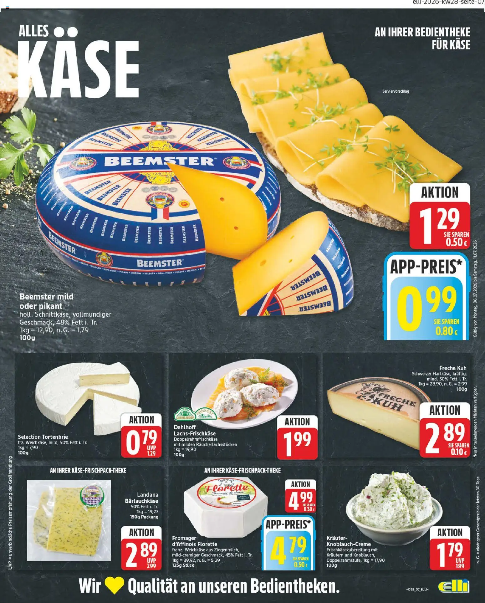 Elli Markt Prospekt Lippstadt – gültig ab 06.07.2026 | Seite: 7 | Produkte: Käse