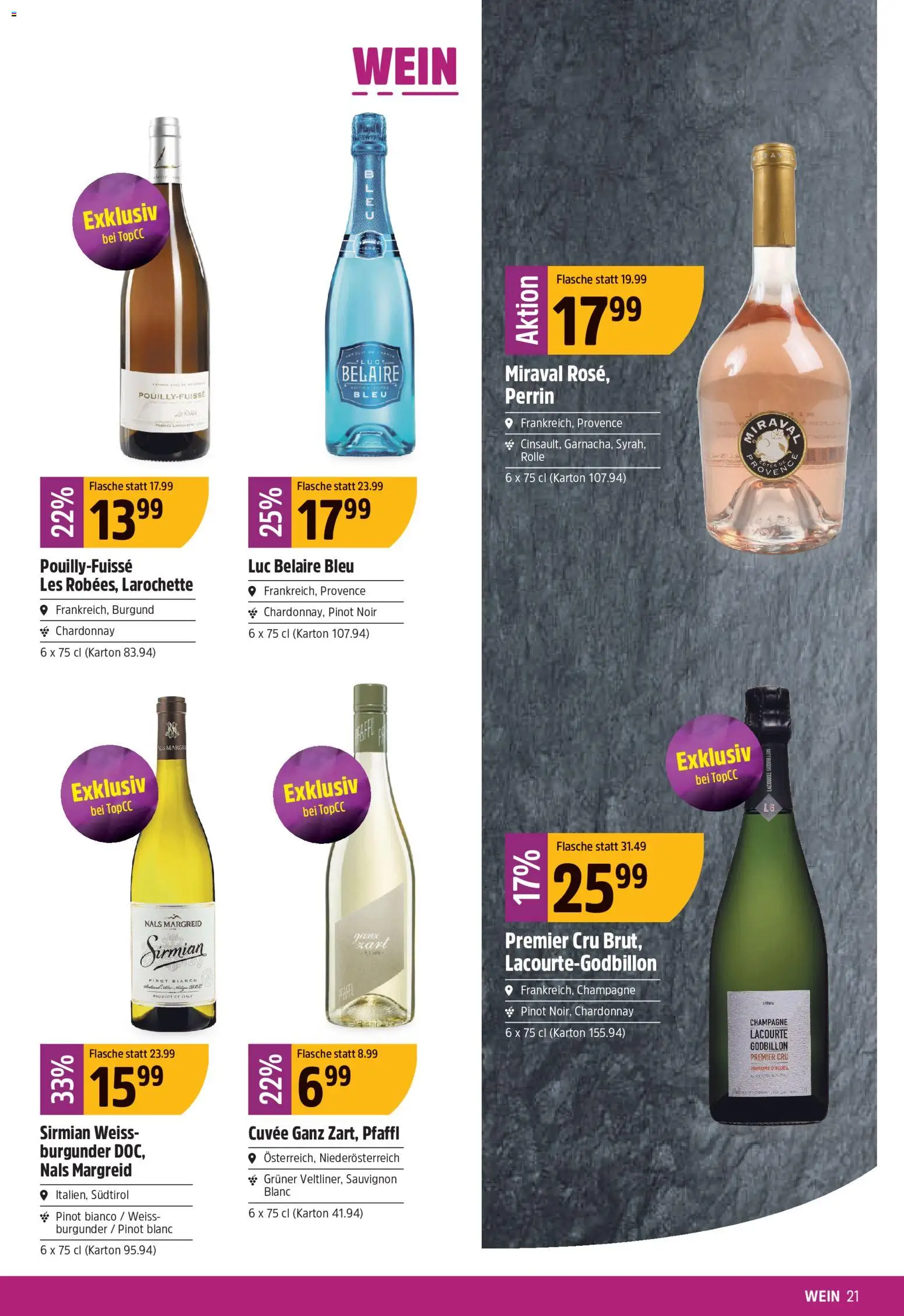 TopCC aktionen – gültig ab 03.08.2026 | Seite: 21 | Produkte: Wein