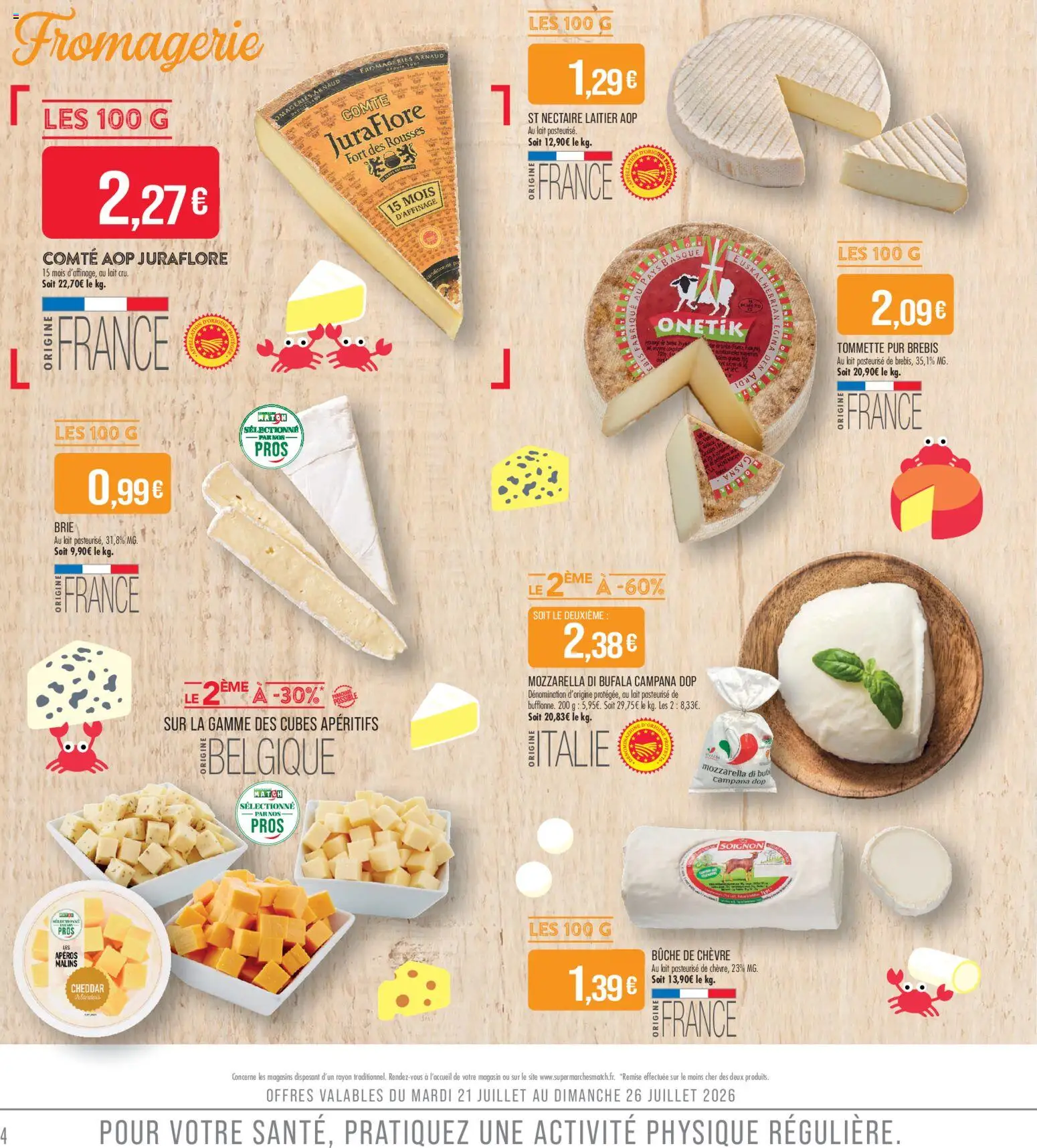 {H1} | Page: 4 | Produits: Mozzarella, Lait, Cheddar, Brie