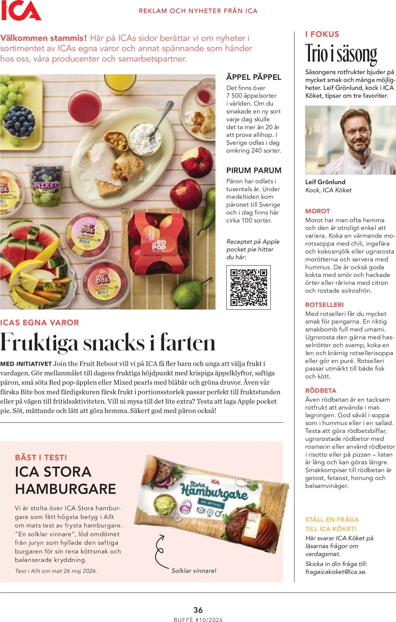 ICA Maxi reklamblad aktuell från 01/10/2026 | Sida: 36 | Produkter: Smör, Nyheter, Morot, Sallad
