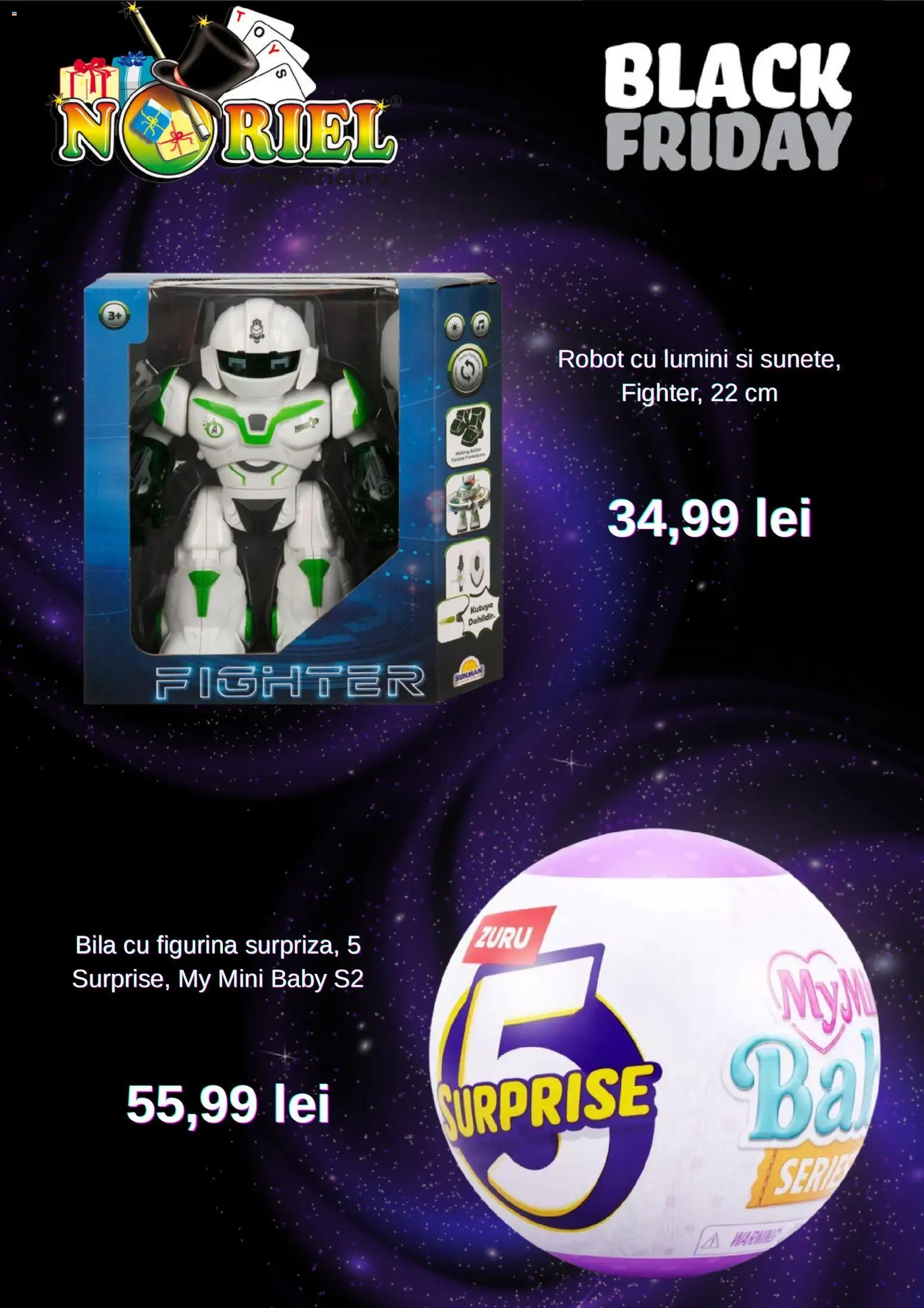 Noul catalog Noriel – valabil de la 30.10.2026 | Pagină: 3 | Produse: Baby, Robot, Lumini, Black