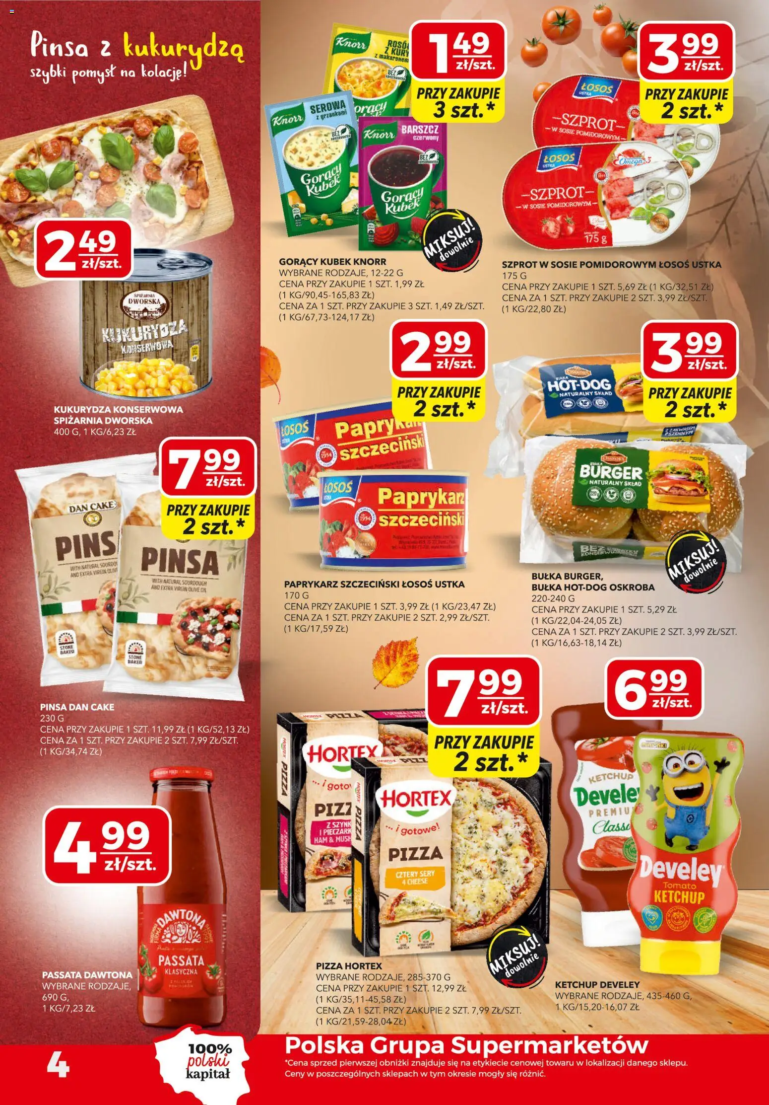 Top Market gazetka od 24.09.2026 | Strona: 4 | Produkty: Paprykarz szczeciński, Gorący kubek, Łosoś, Omega