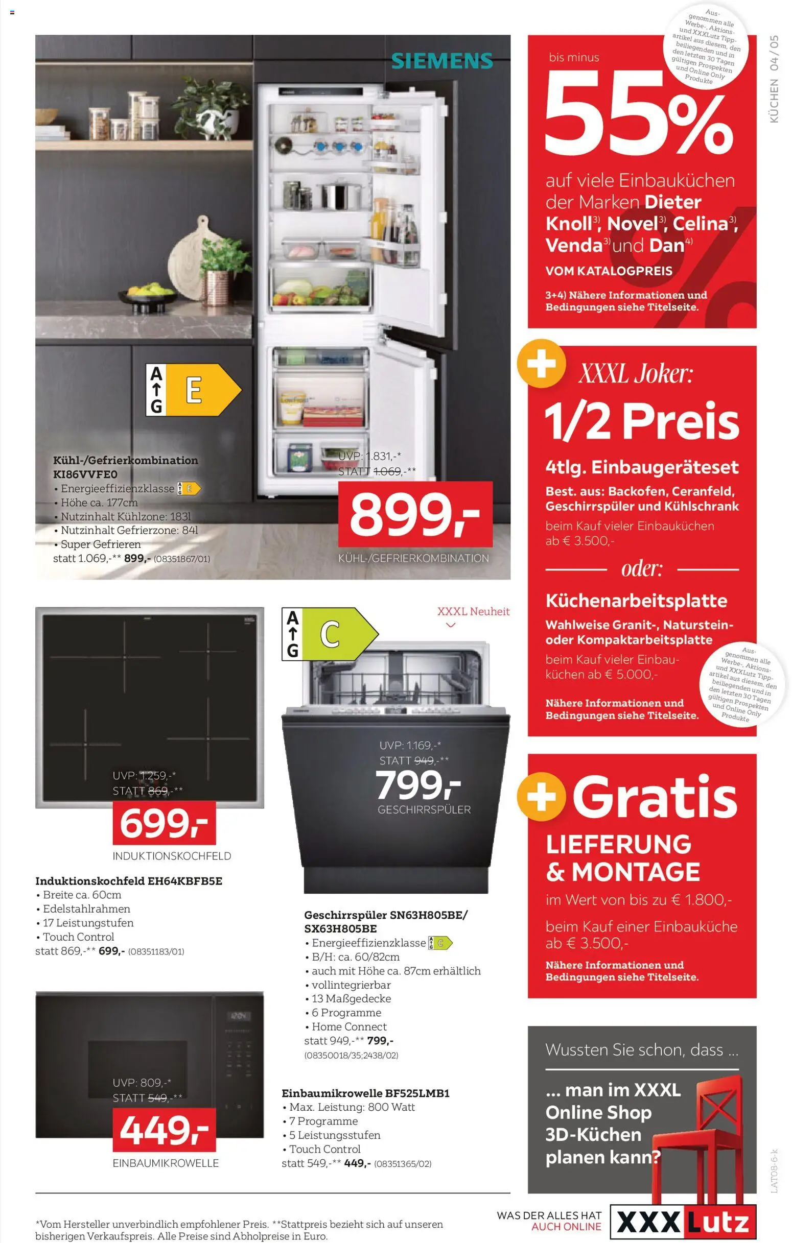XXXLutz - Küchen gültig ab 28.07.2026 | Seite: 5 | Produkte: Kühlschrank, Geschirrspüler