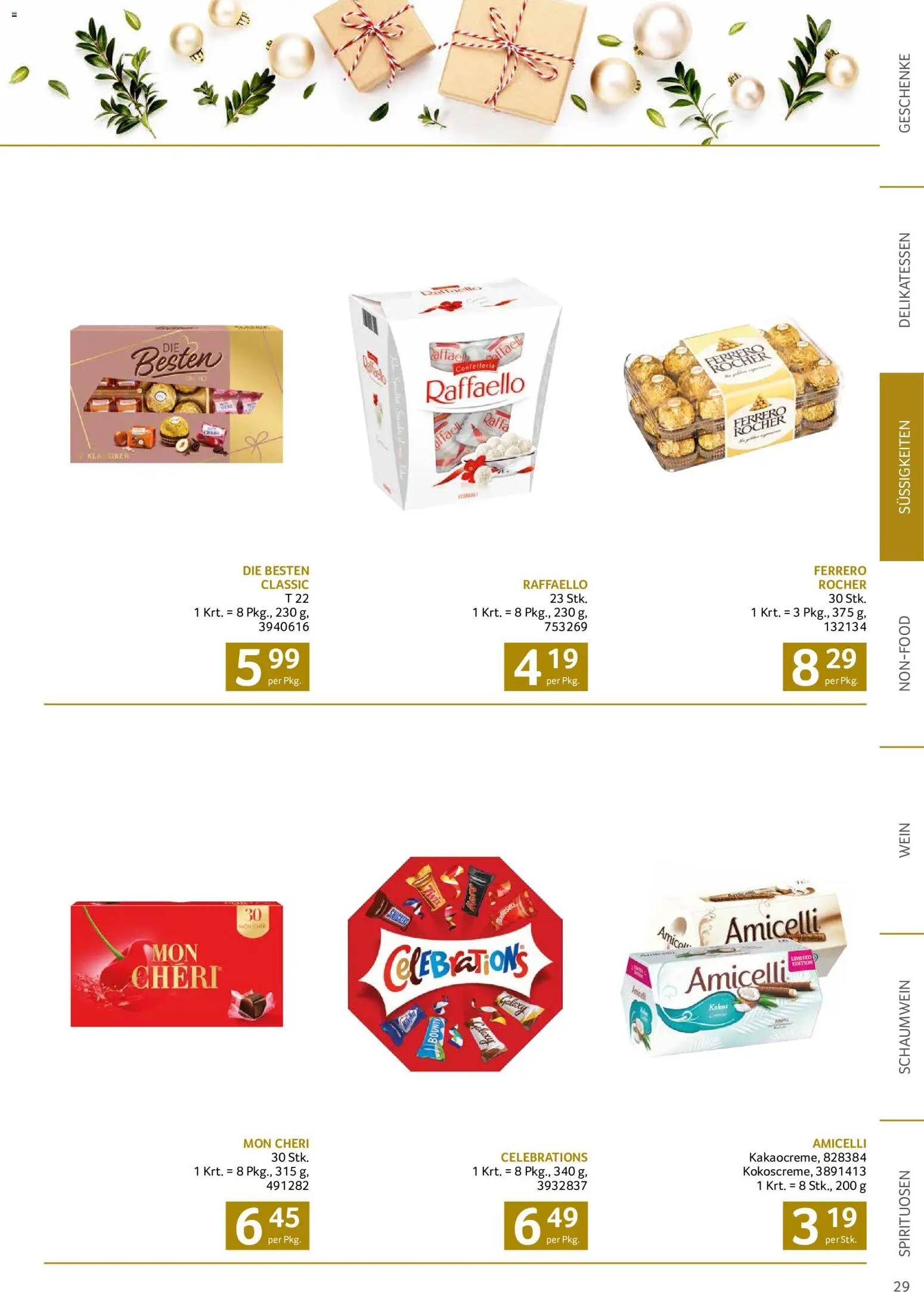 Transgourmet Christmas gültig ab 12.10.2026 | Seite: 29 | Produkte: Süßigkeiten, Wein