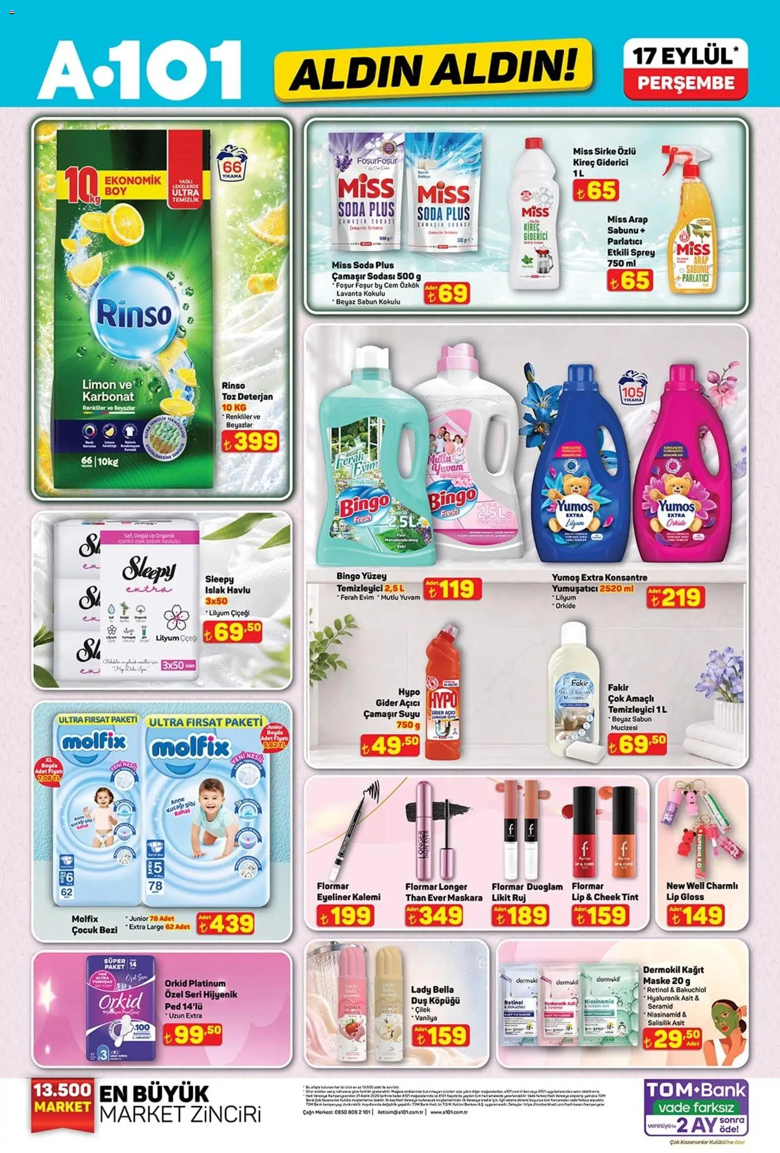A101 - Katalog Aldın Aldın - 17 Eylül 2026 tarihinden itibaren geçerlidir | Sayfa: 2 | Ürünler: Duş, Sabun, Deterjan, Limon