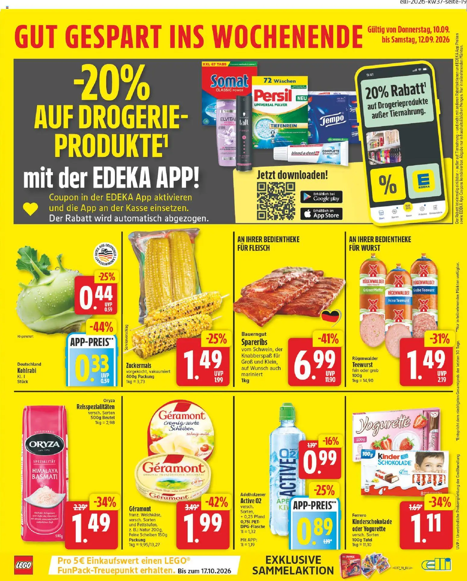 Elli Markt Prospekt – gültig ab 07.09.2026 | Seite: 23 | Produkte: Yogurette, Schokolade, Kohlrabi, Fleisch
