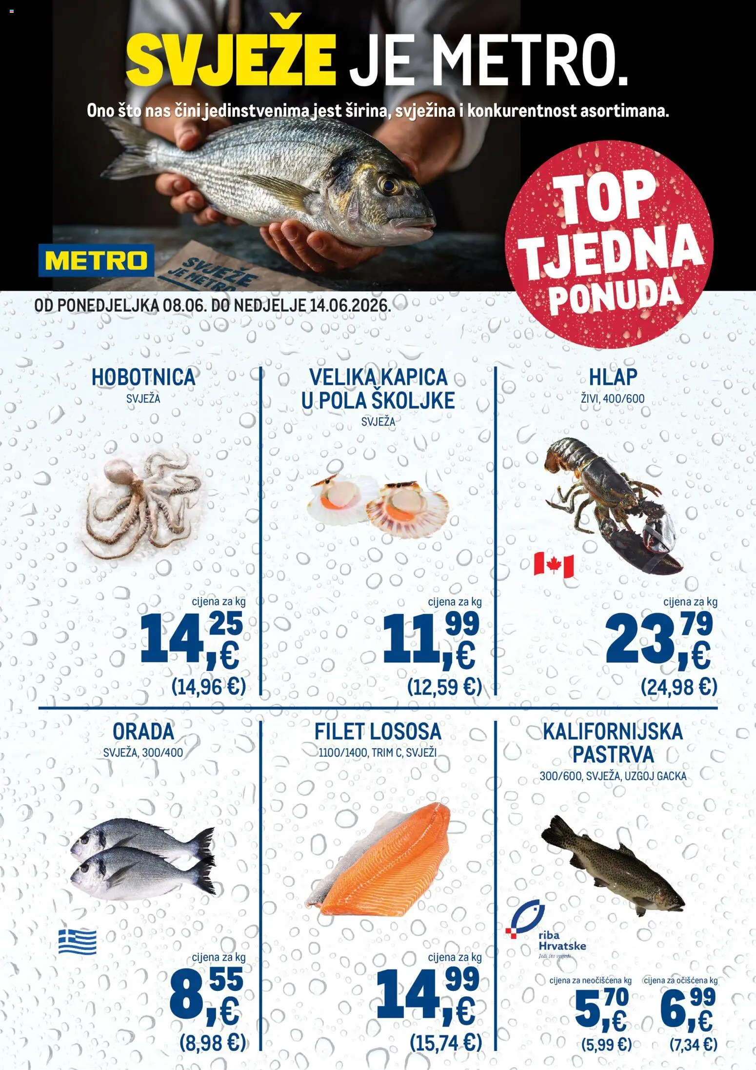 Metro katalog | vrijedi od 08.06.2026 | Stranica: 3 | Proizvodi: Pastrva, Hobotnica, Riba