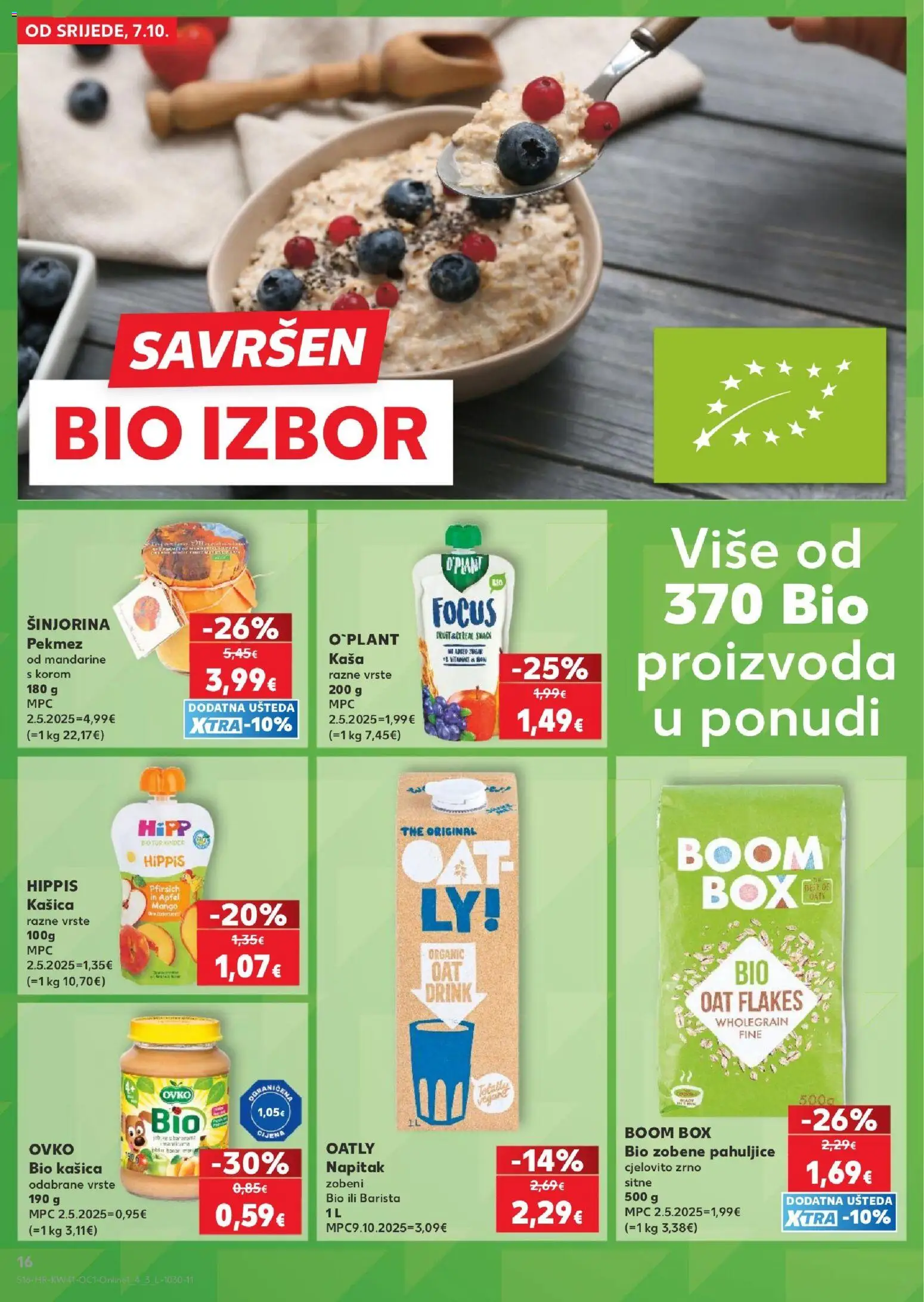 Kaufland katalog | vrijedi od 07.10.2026 | Stranica: 16 | Proizvodi: Zobene pahuljice, Pahuljice, Kaša, Napitak