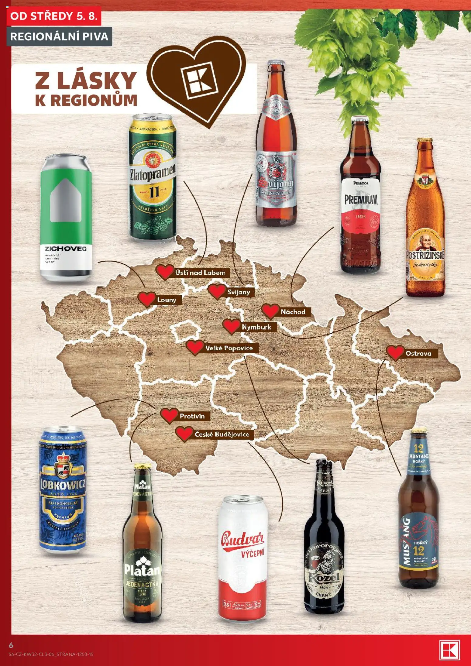 Kaufland leták - Plzeň od 05.08.2026 | Strana: 6 | Produkty: Zlatopramen, Budvar, Kozel černý, Kozel