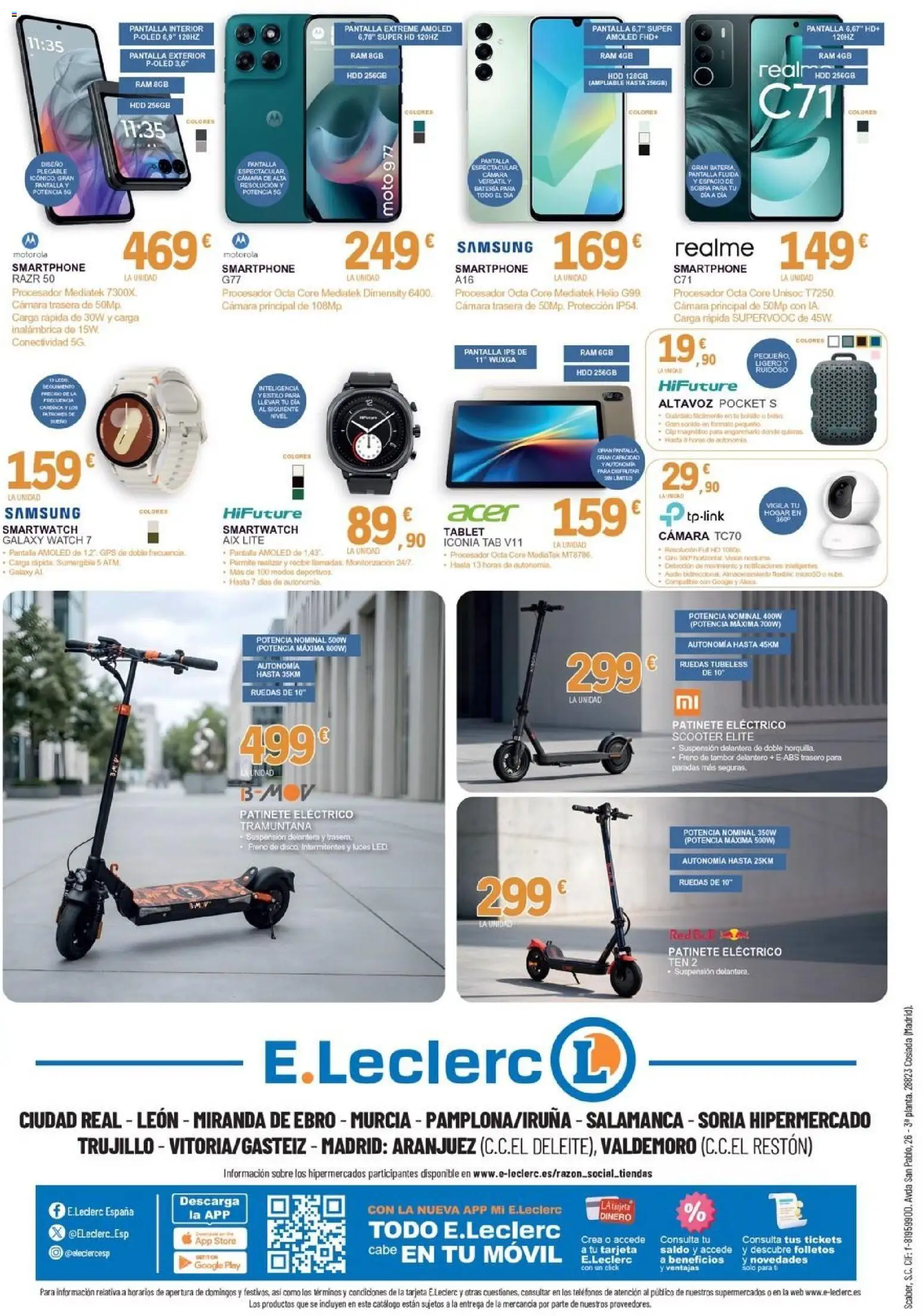E.Leclerc Valdemoro │ válido desde el 01/09/2026 | Página: 8 | Productos: Móvil, Cámara, Patinete eléctrico, Batería
