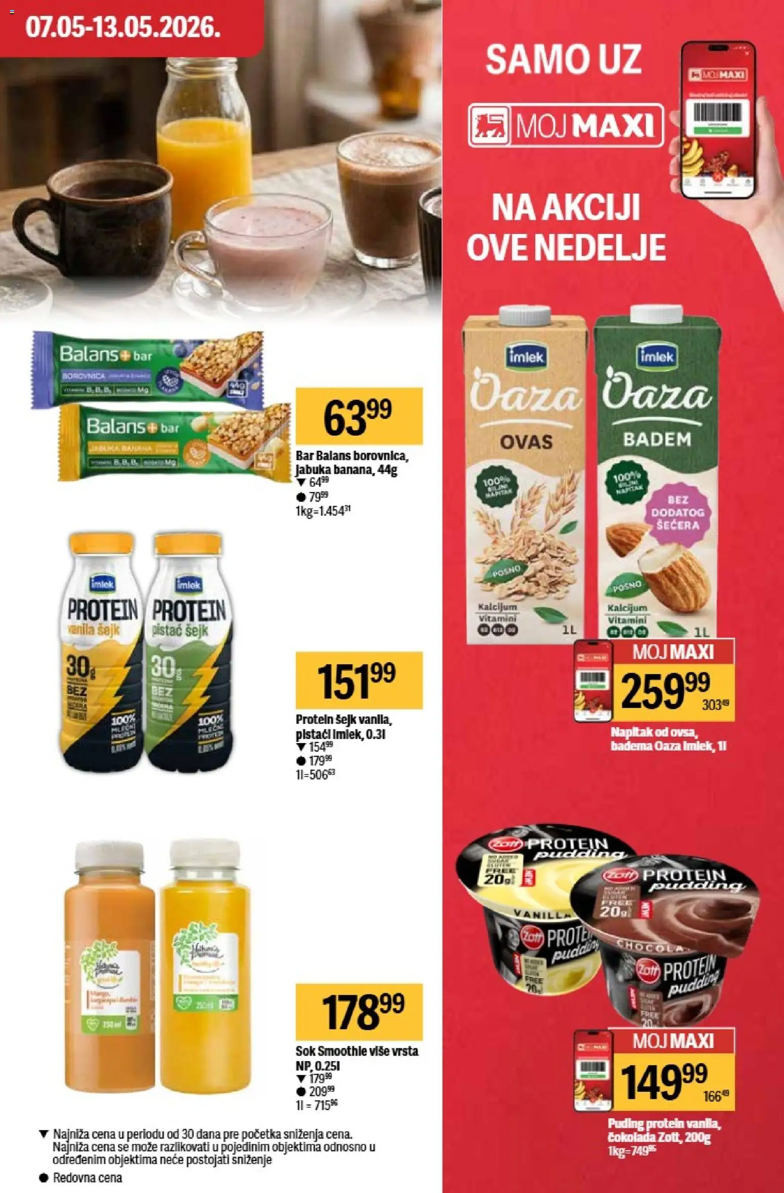 Maxi katalog - važi od 07.05.2026 | Strana: 25 | Proizvode: Protein, Puding, Borovnica, Sok
