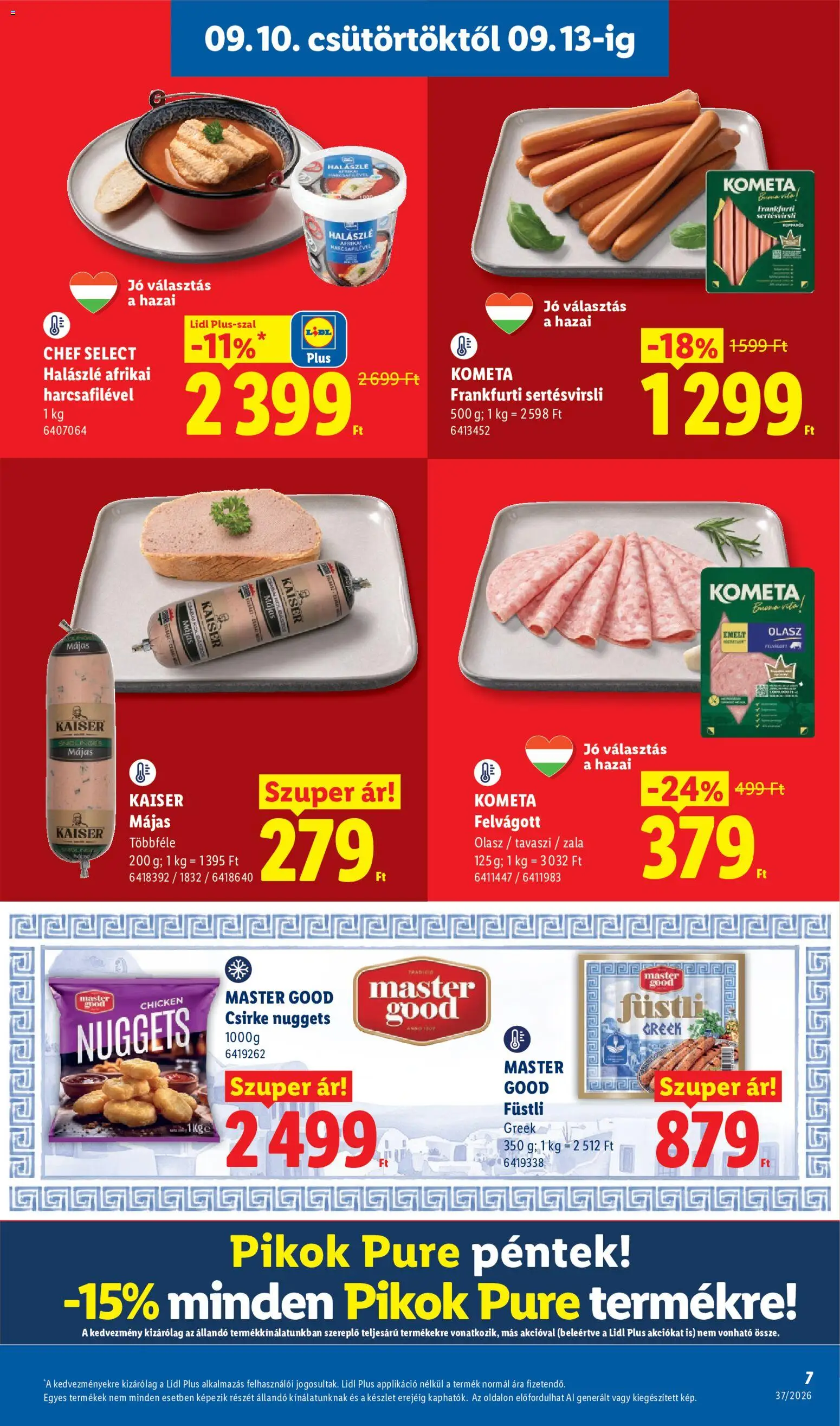 Lidl akciós ujság - amely érvényes a következő dátumtól: 2026.09.10. | Oldal: 7