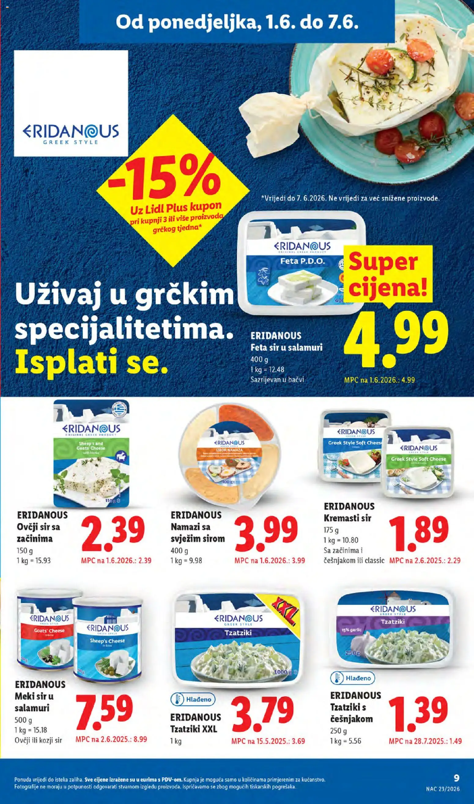 Lidl katalog | vrijedi od 01.06.2026 | Stranica: 9 | Proizvodi: Feta, Sir