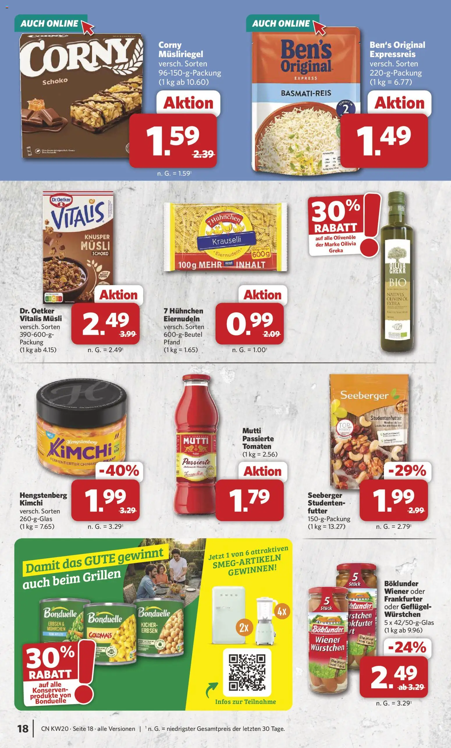 Combi Prospekt 	 – gültig ab 11.05.2026 | Seite: 18 | Produkte: Basmatireis, Öl, Tomaten, Erbsen