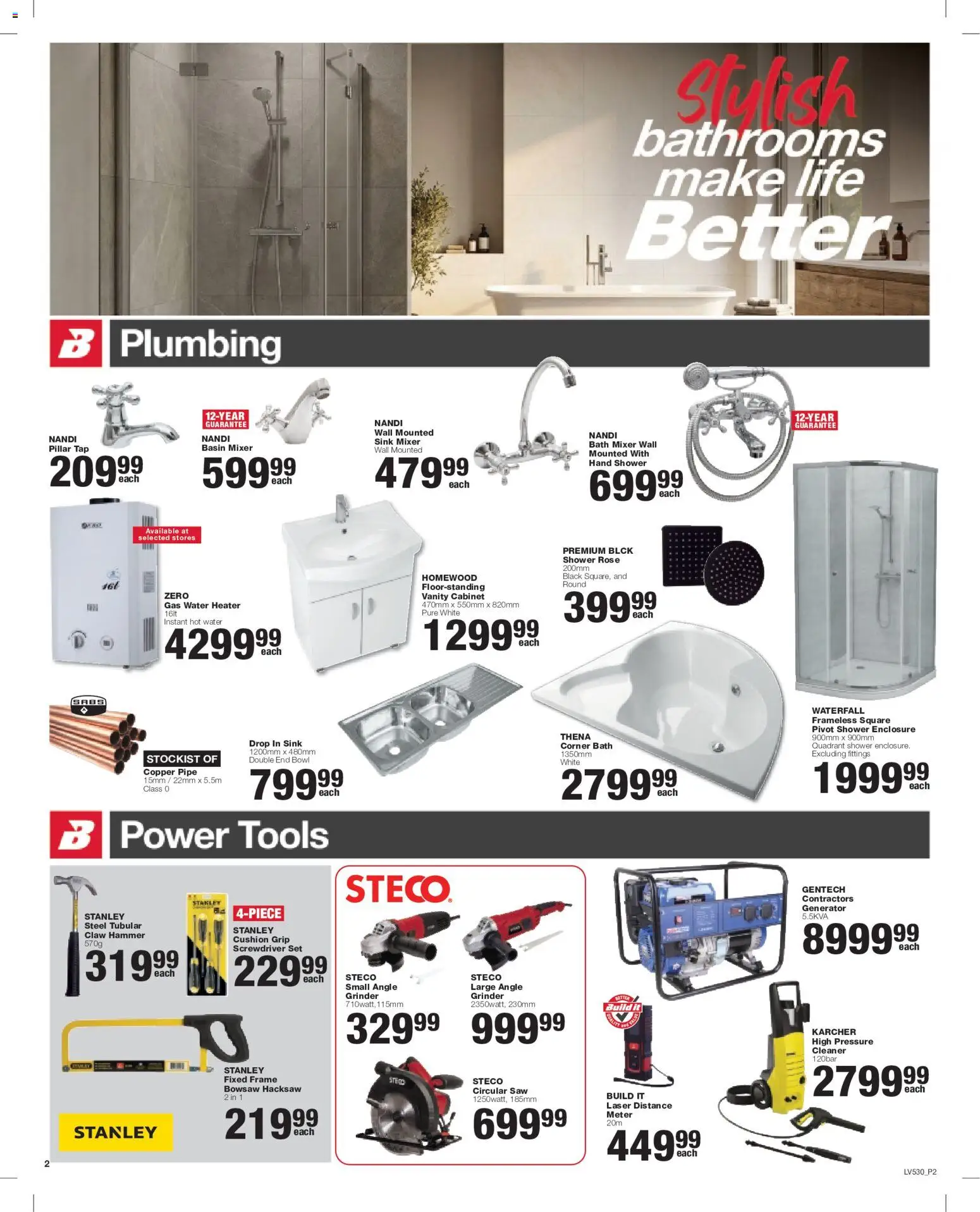 New Build It catalogue – valid from 22.05.2026 | Page: 2 | Products: Grinder, Mixer, Bowsaw, Angle grinder