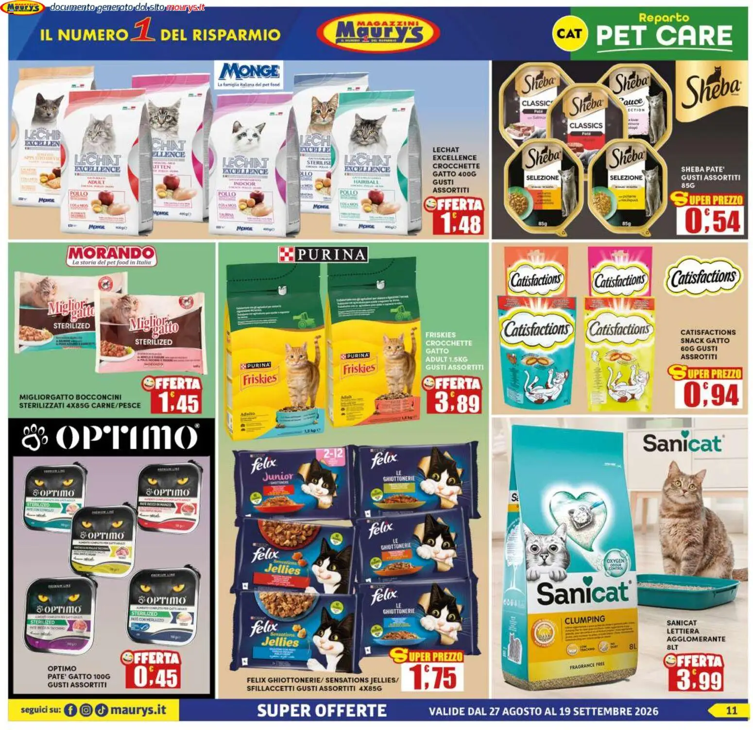 Volantino Maury's del 27/08/2026 | Pagina: 11