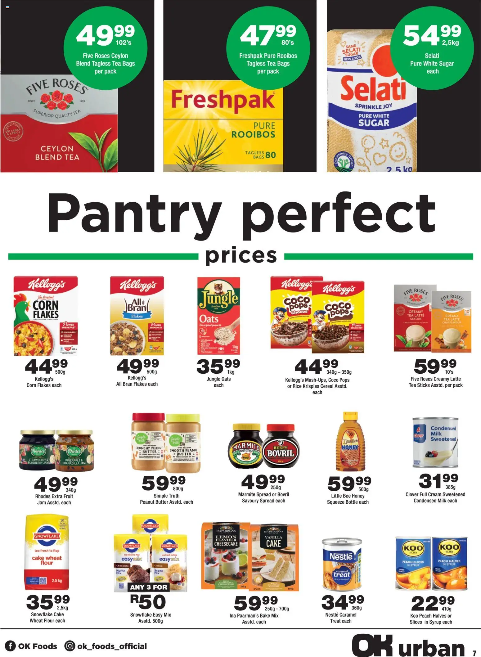 New OK Foods catalogue – valid from 23/10/2026 | Page: 7 | Products: Cake, Spread, Tea, Peanut butter