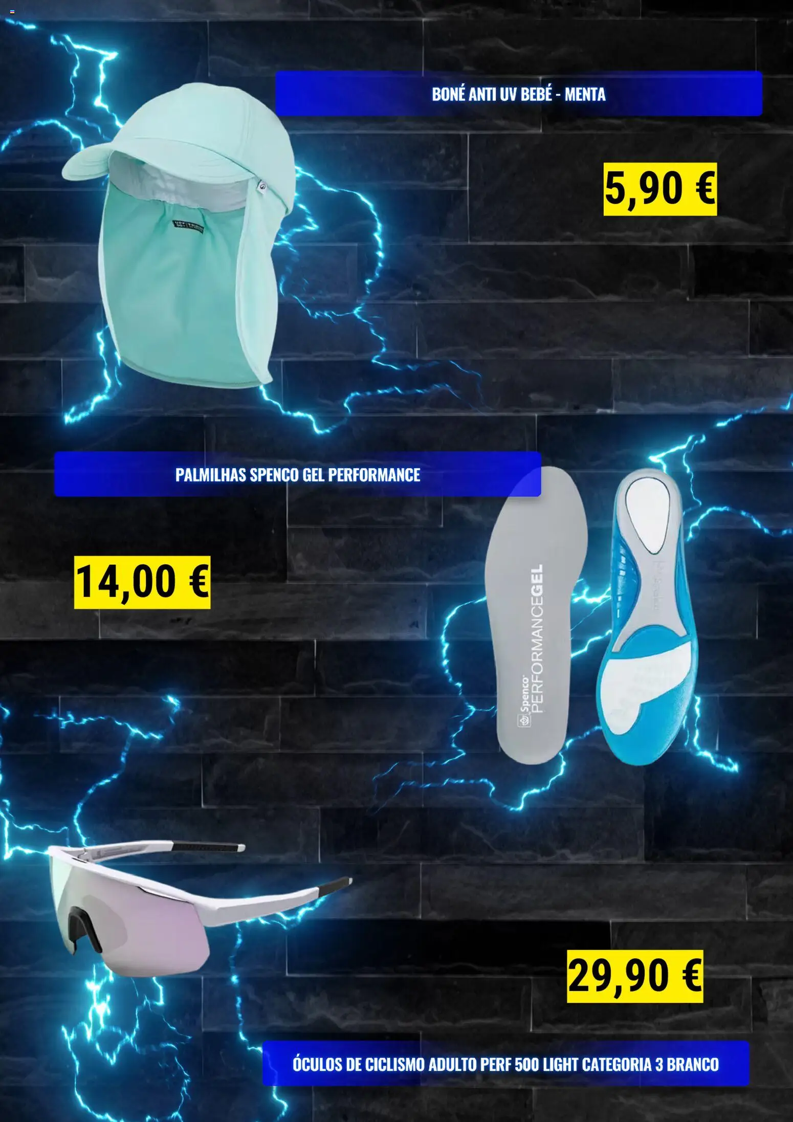 Decathlon Oferta sazonal │ válido de 01.04.2026 | Página: 3 | Produtos: Óculos, Boné, Palmilhas