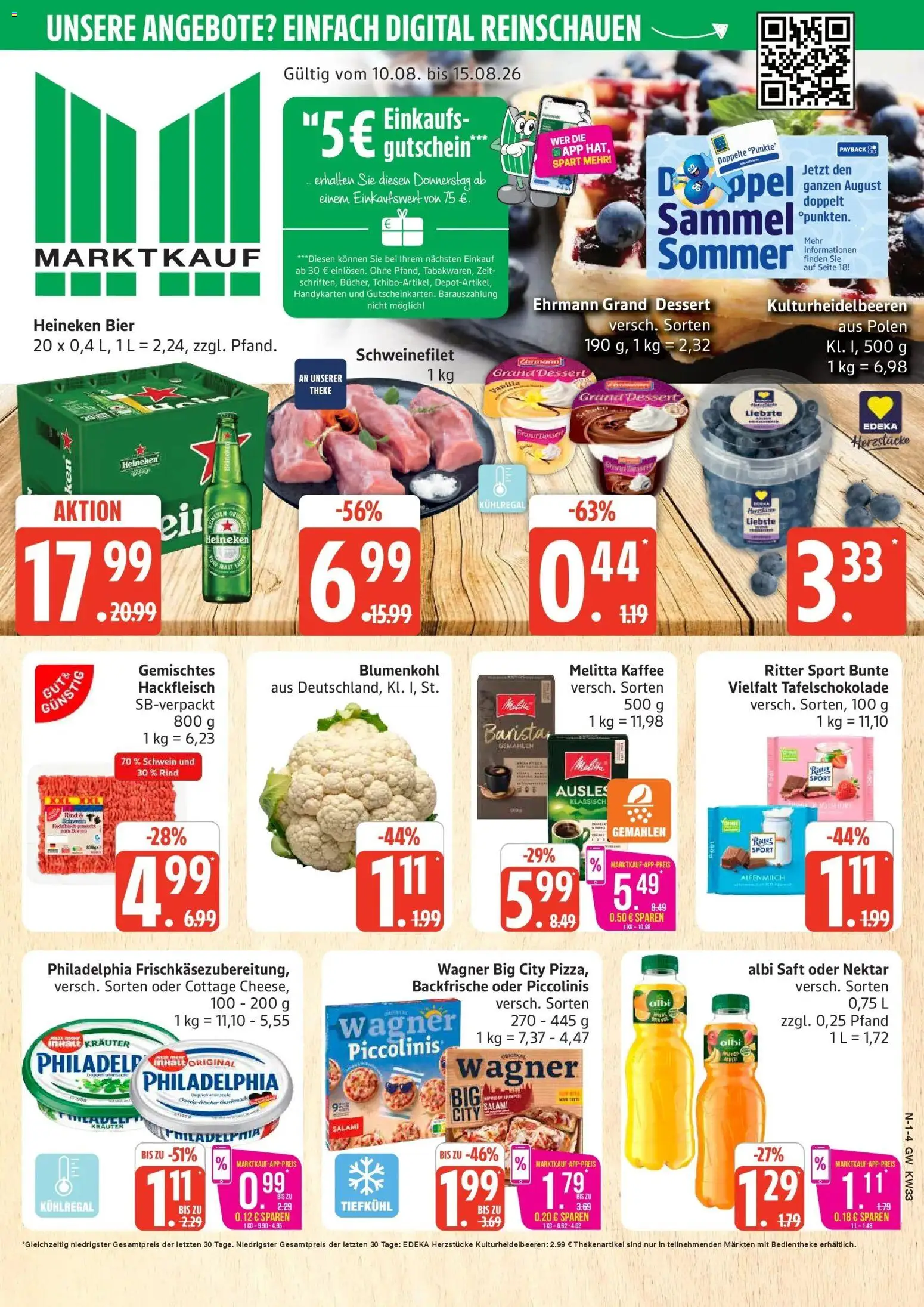 Marktkauf Prospekt Neuenkirchen (ab 10.08.2026) » Angebote online | Seite: 1 | Produkte: Kaffee, Bier, Ritter sport, Salami