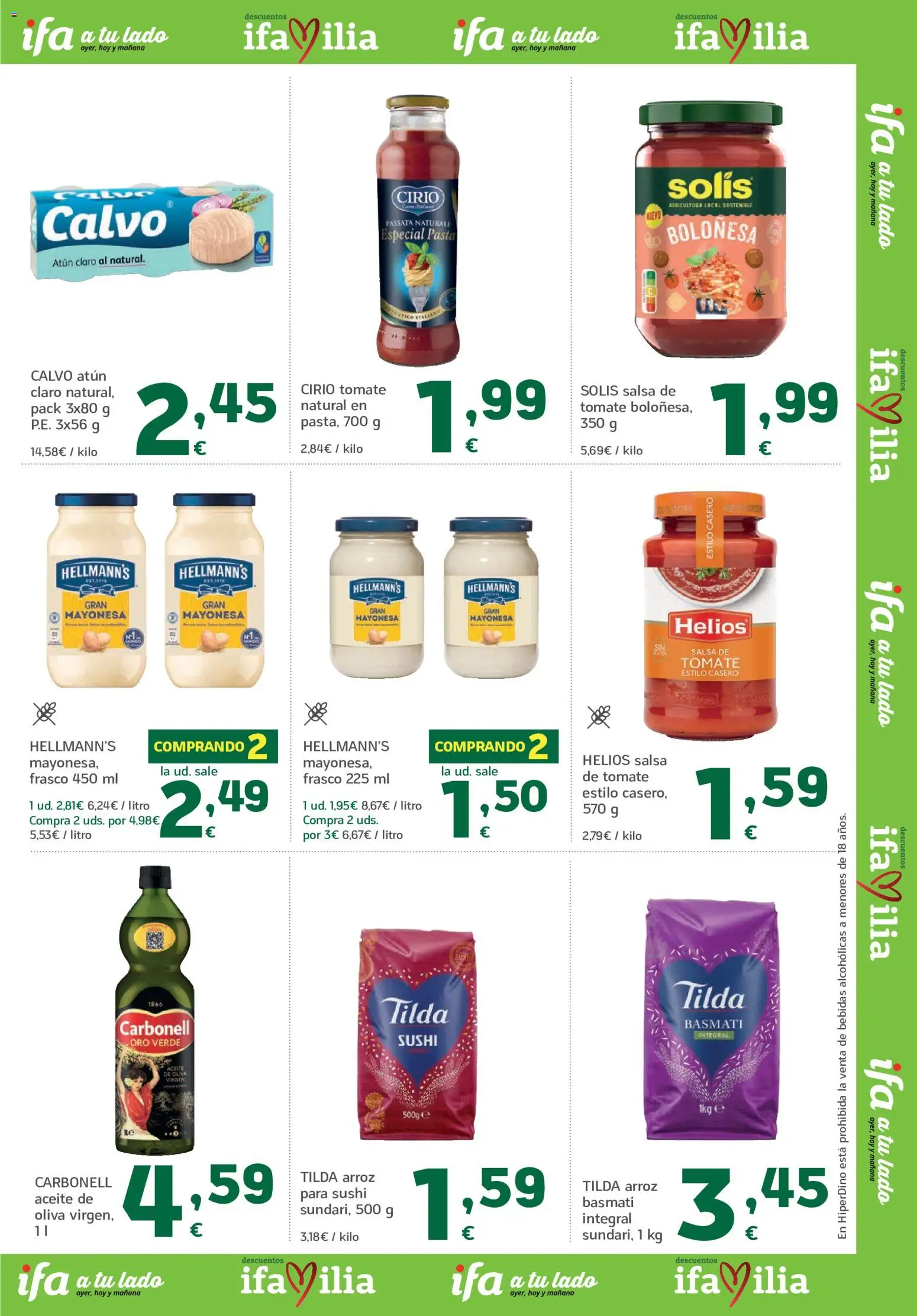HiperDino folleto │ válido desde el 09/09/2026 | Página: 7 | Productos: Aceite, Tomate, Arroz, Sushi