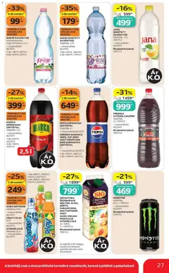SIÓ NATURA ŐSZIBARACK NECTÁR, ALMA, KÖRTE, PARADICSOM, MULTIVITAMIN VAGY ALMA-MÁLNA-MARACUJA GYÜMÖLCSLÉ, 35-100%, 1 l - amely érvényes a következő dátumtól: 2026.09.03. | Oldal: 27 | Termékek: Üdítőital, Gyümölcslé, Jana, Mirinda