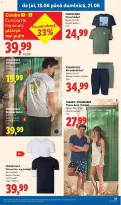 Ofertele Lidl valabile de la 15.06.2026 | Pagină: 39 | Produse: Tricou