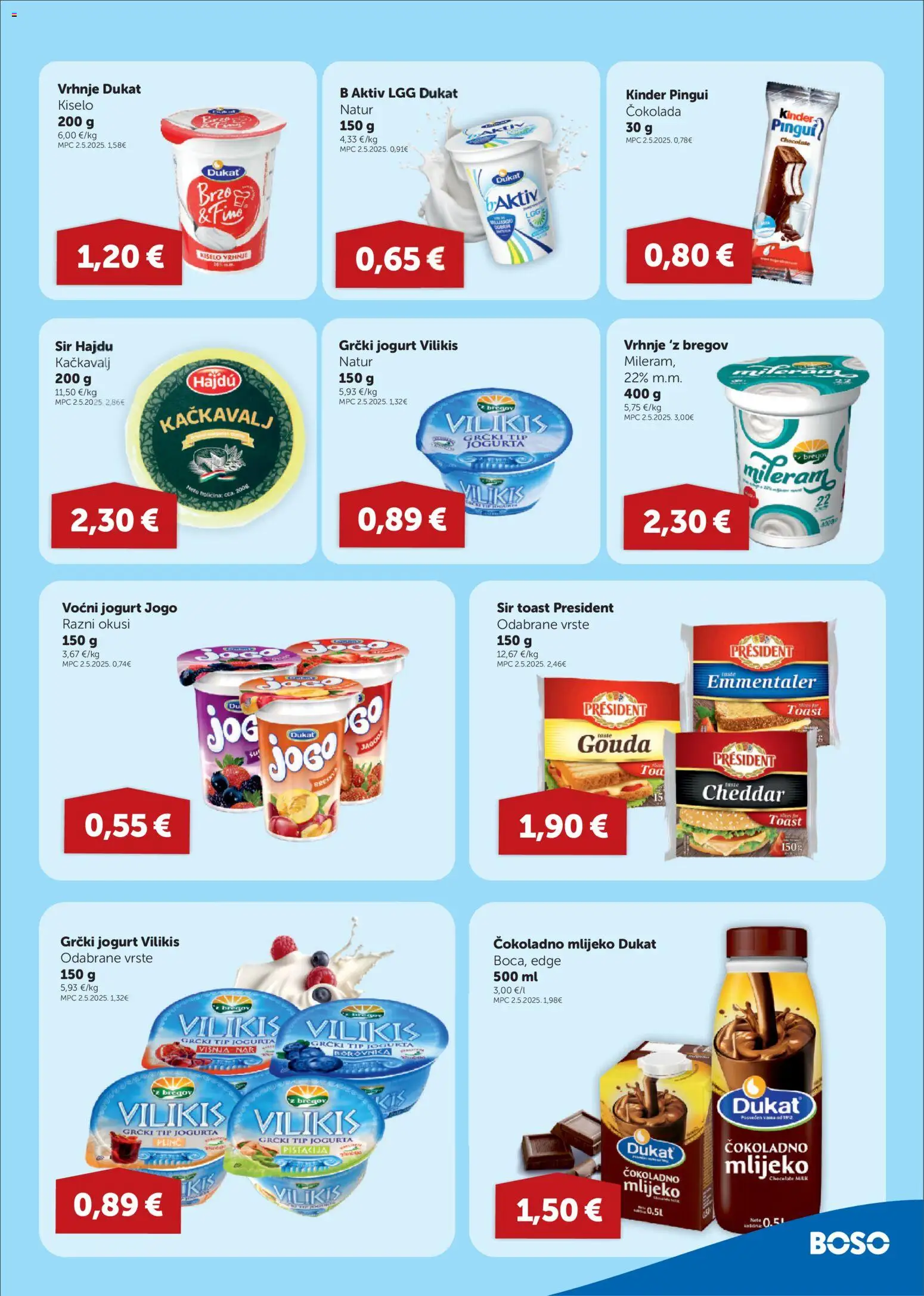 Boso katalog | vrijedi od 13.08.2026 | Stranica: 5 | Proizvodi: Nar, Jogurt, Čokolada, Gouda