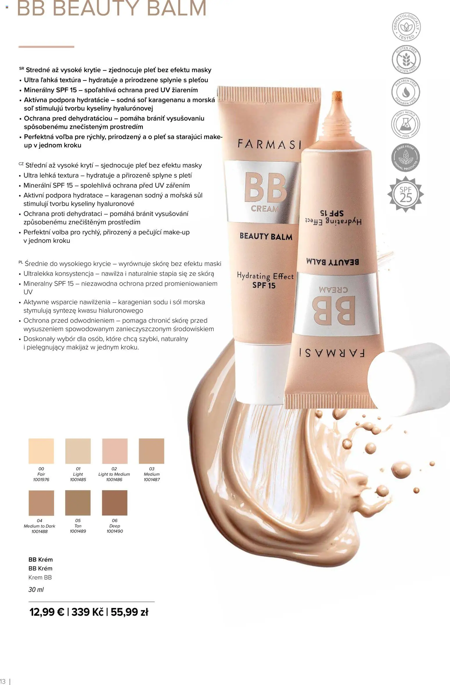 Nové Farmasi akcie – leták je platný od 01.07.2026 | Strana: 12 | Produkty: BB krém, Masky, Krém, Soľ