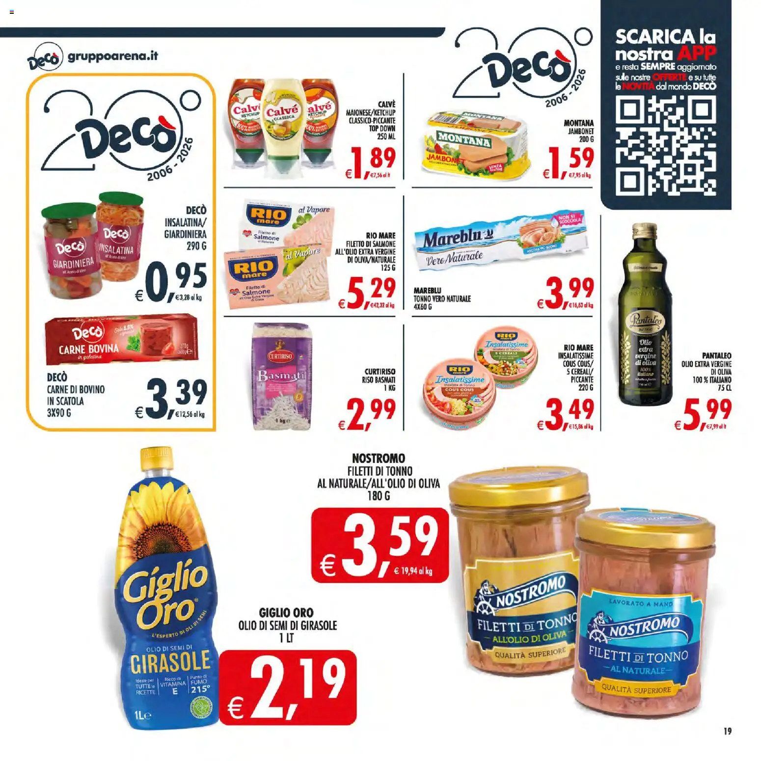 Volantino Decò del 30/06/2026 | Pagina: 24 | Prodotti: Insalata, Cous cous, Tonno, Olio di semi di girasole