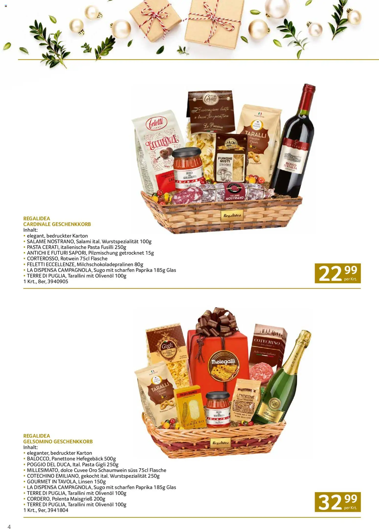 Transgourmet Christmas gültig ab 12.10.2026 | Seite: 4 | Produkte: Pasta, Rotwein, Salami