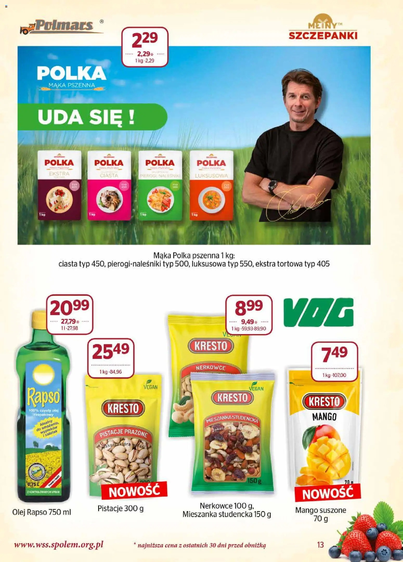 Społem gazetka od 01.06.2026 | Strona: 13 | Produkty: Mango, Półka, Olej