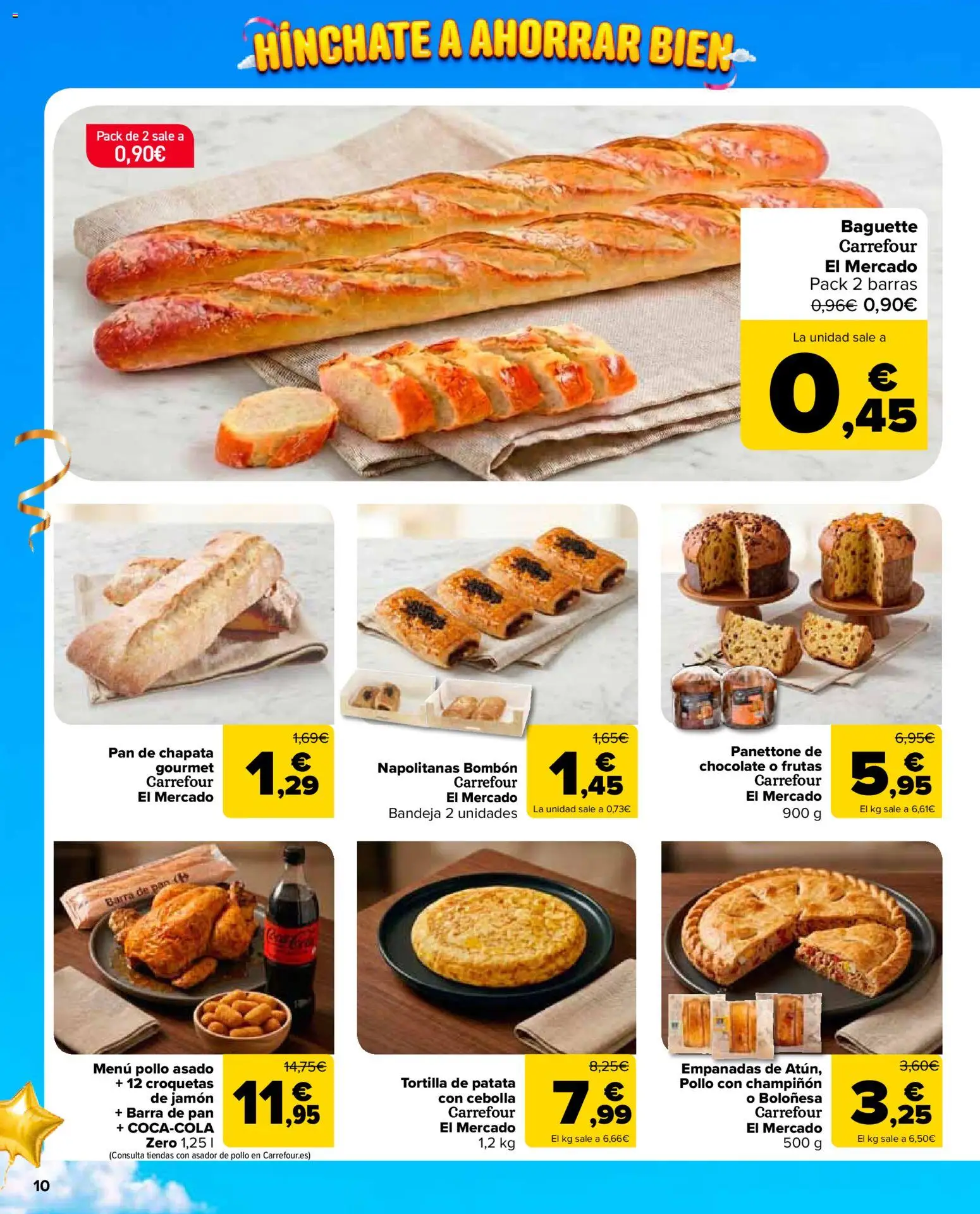 Carrefour Market folleto │ válido desde el 24/09/2026 | Página: 10 | Productos: Baguette, Chocolate, Bandeja, Pollo