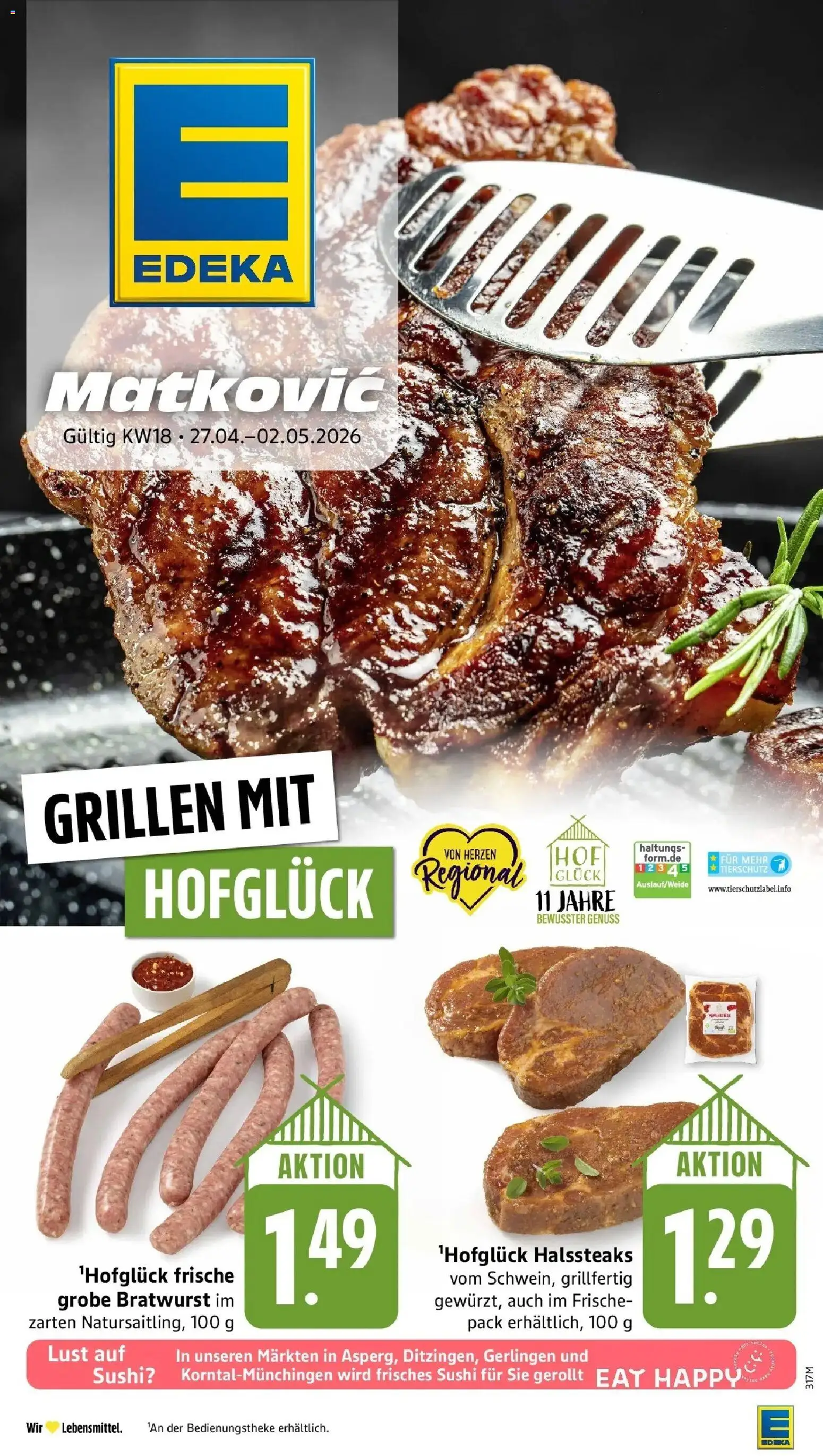 Edeka prospekt Möglingen	 – gültig ab 27.04.2026 | Seite: 6 | Produkte: Bratwurst, Steak