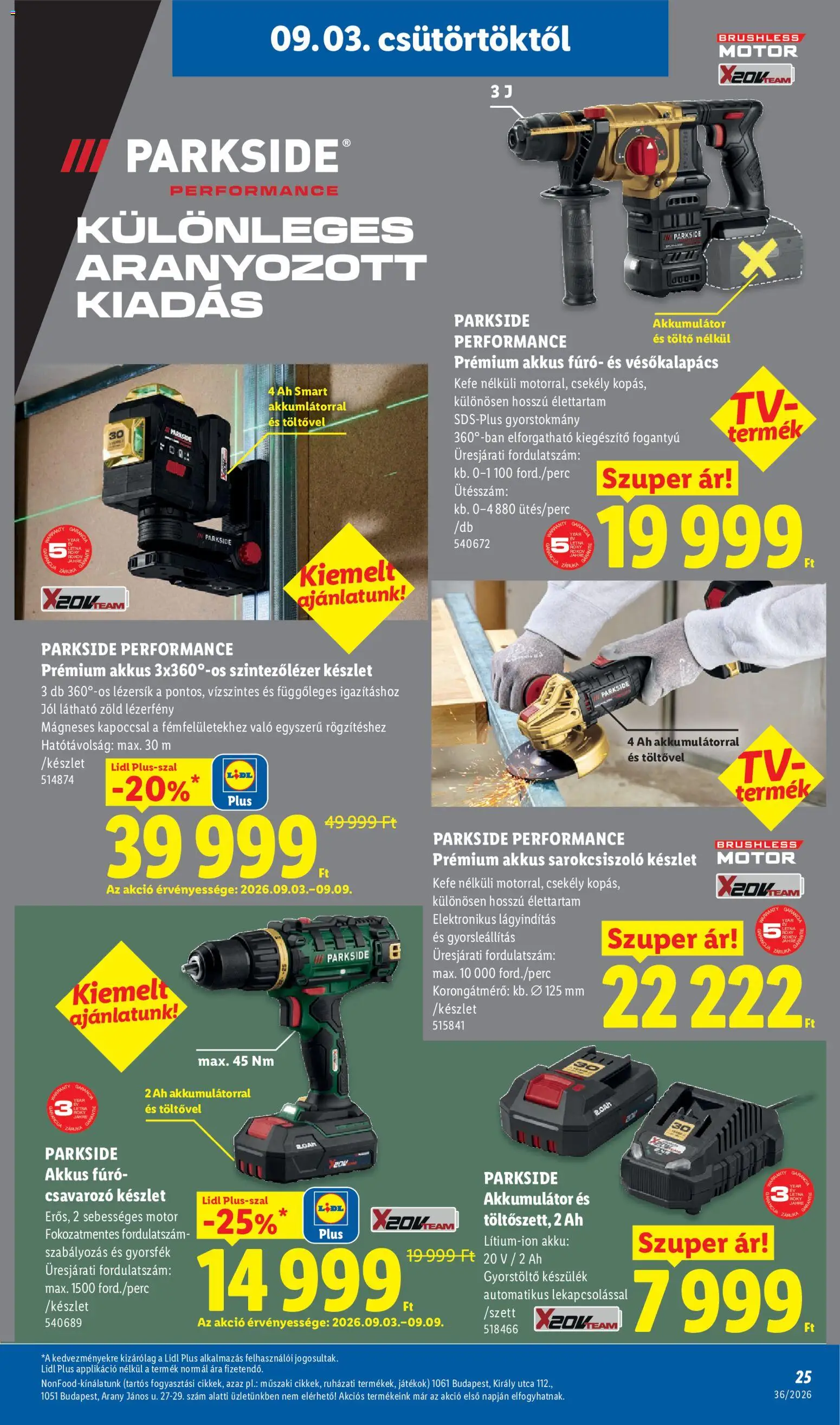 Lidl akciós ujság - amely érvényes a következő dátumtól: 2026.09.03. | Oldal: 25