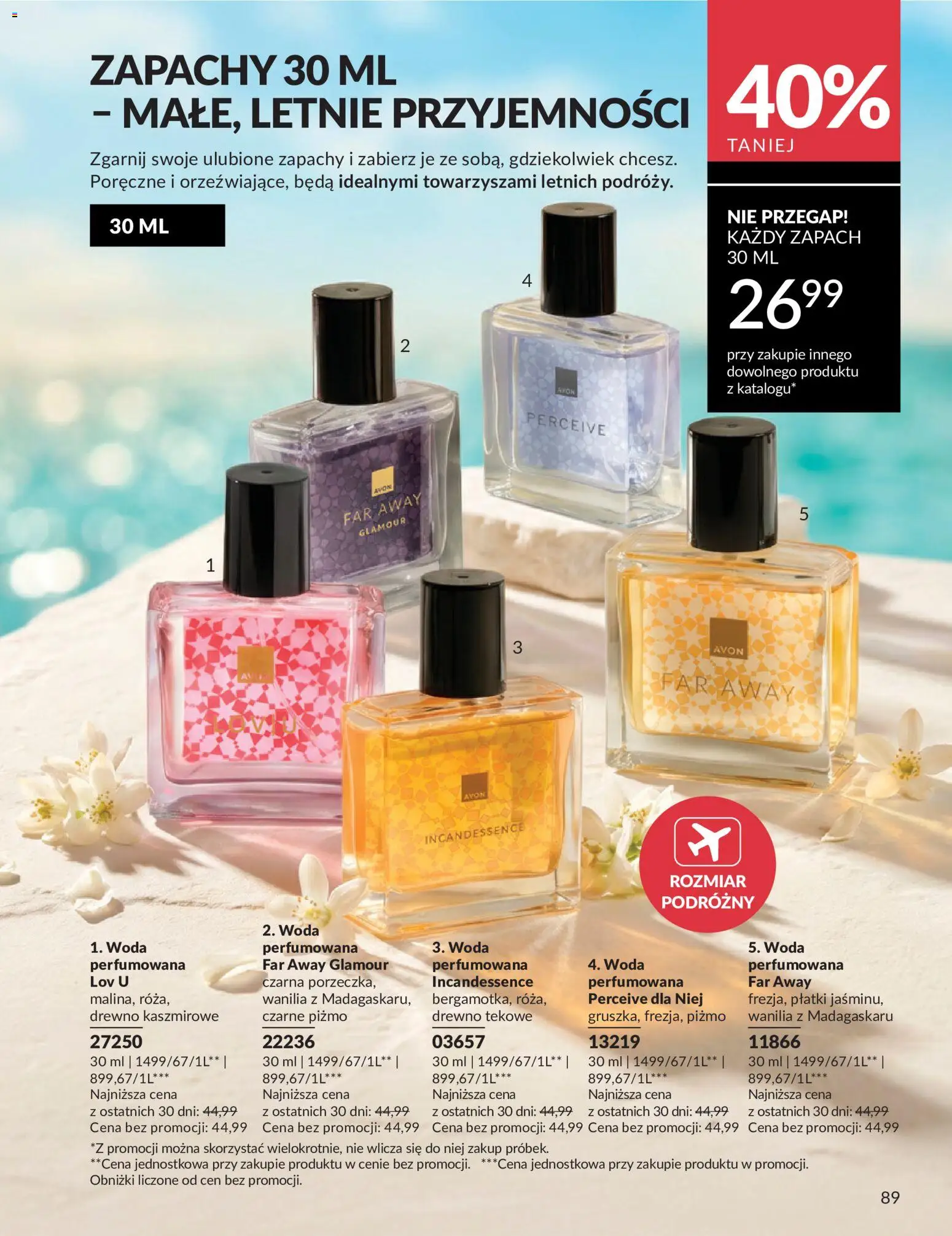 Avon Katalog 6 2026 od 01.06.2026 | Strona: 89 | Produkty: Zapach, Płatki, Woda