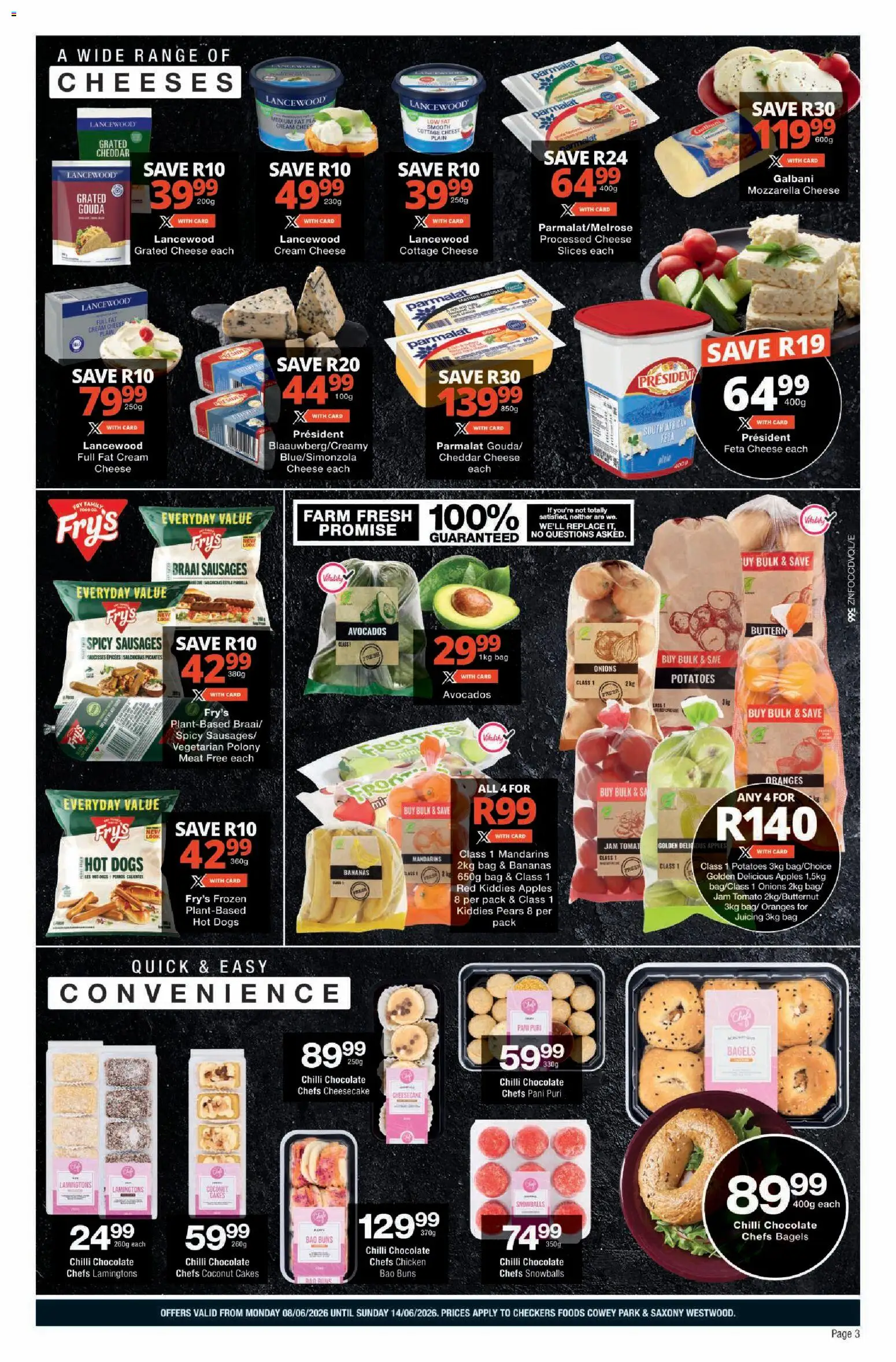 New Checkers catalogue – valid from 08.06.2026 | Page: 3 | Products: Pó talco, Polony, Hot dogs, Potatoes