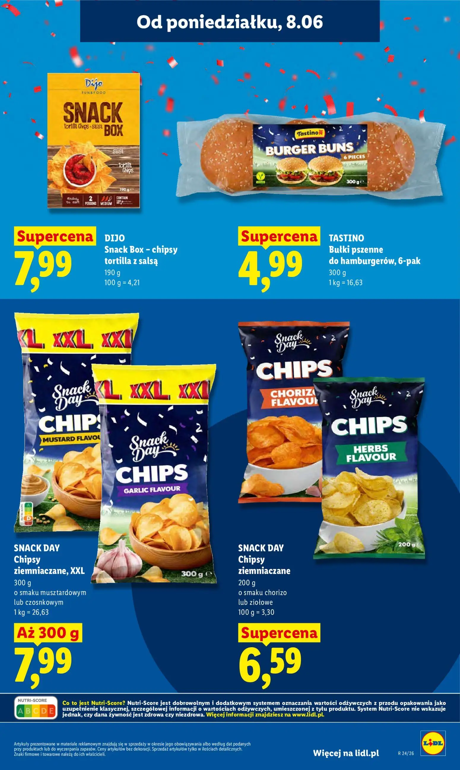 Lidl Polsko leták od 08.06.2026 | Strana: 69 | Produkty: Burger, Box, Burger buns, Chorizo