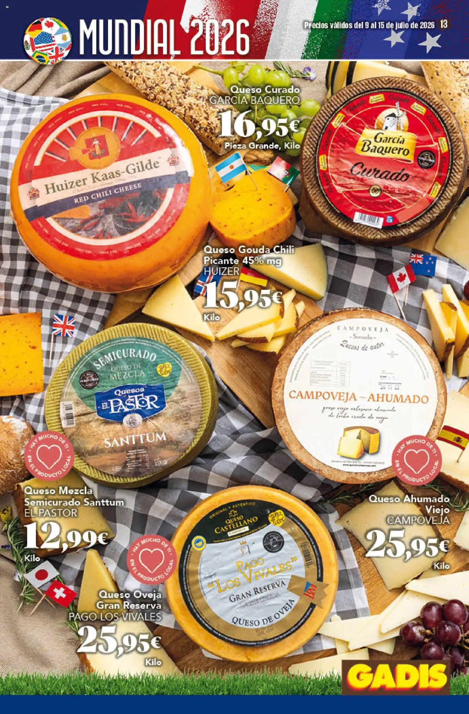 Gadis folleto │ válido desde el 09/07/2026 | Página: 13 | Productos: Queso de oveja, Queso, Queso Gouda